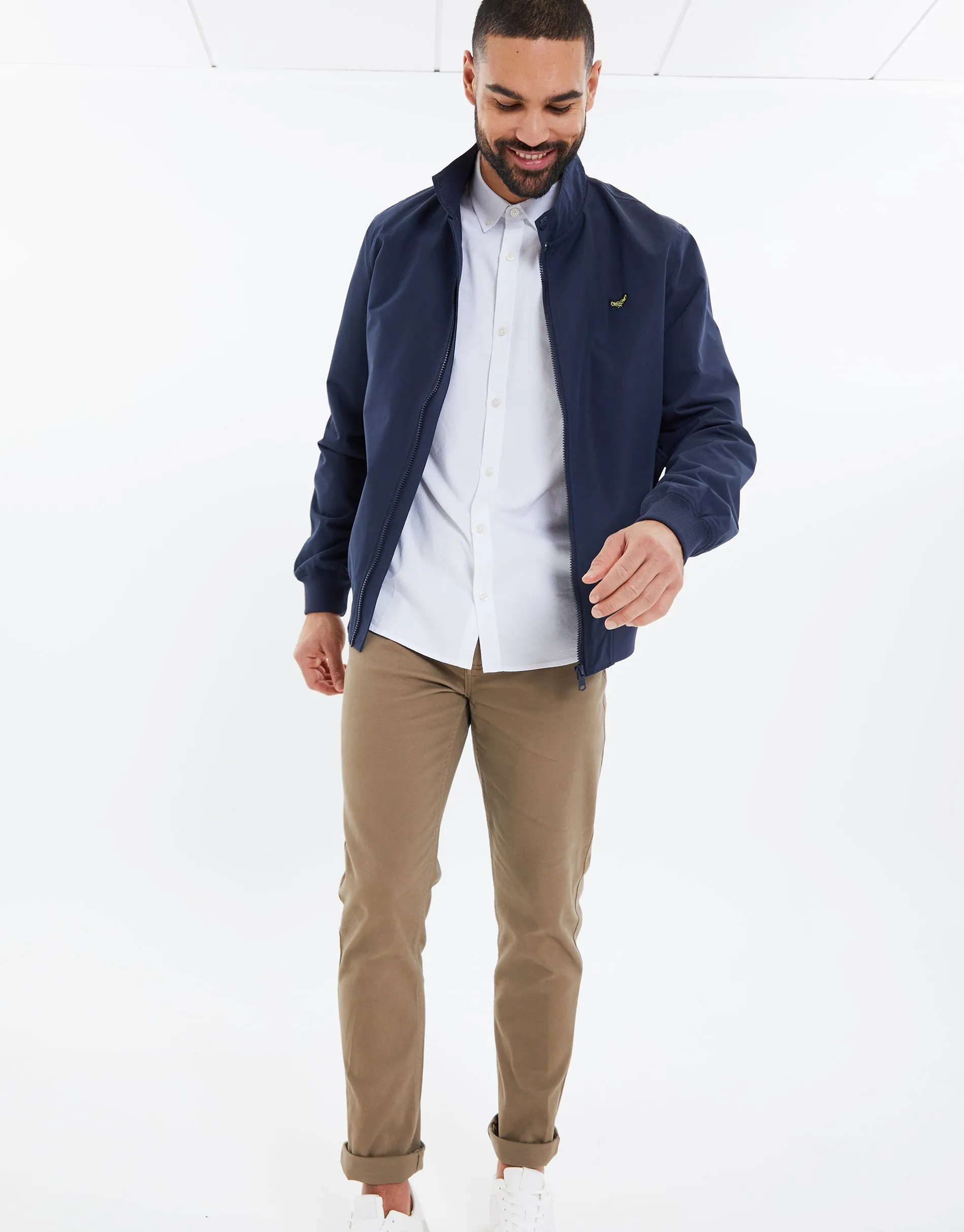 Men's Navy Harrington Jacket sold by Threadbare product image thumbnail 3