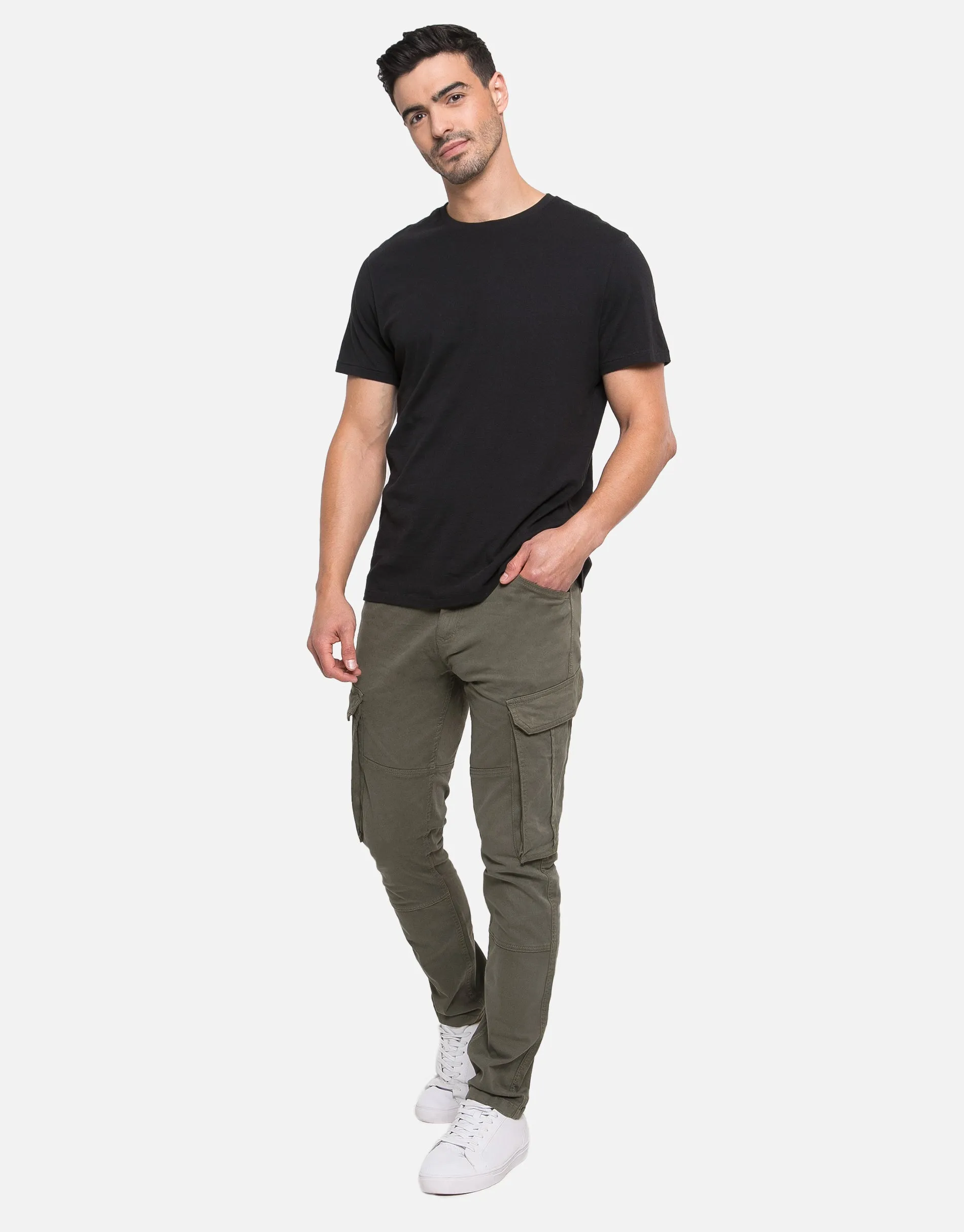 Men's Khaki Cargo Trousers sold by Threadbare product image thumbnail 3