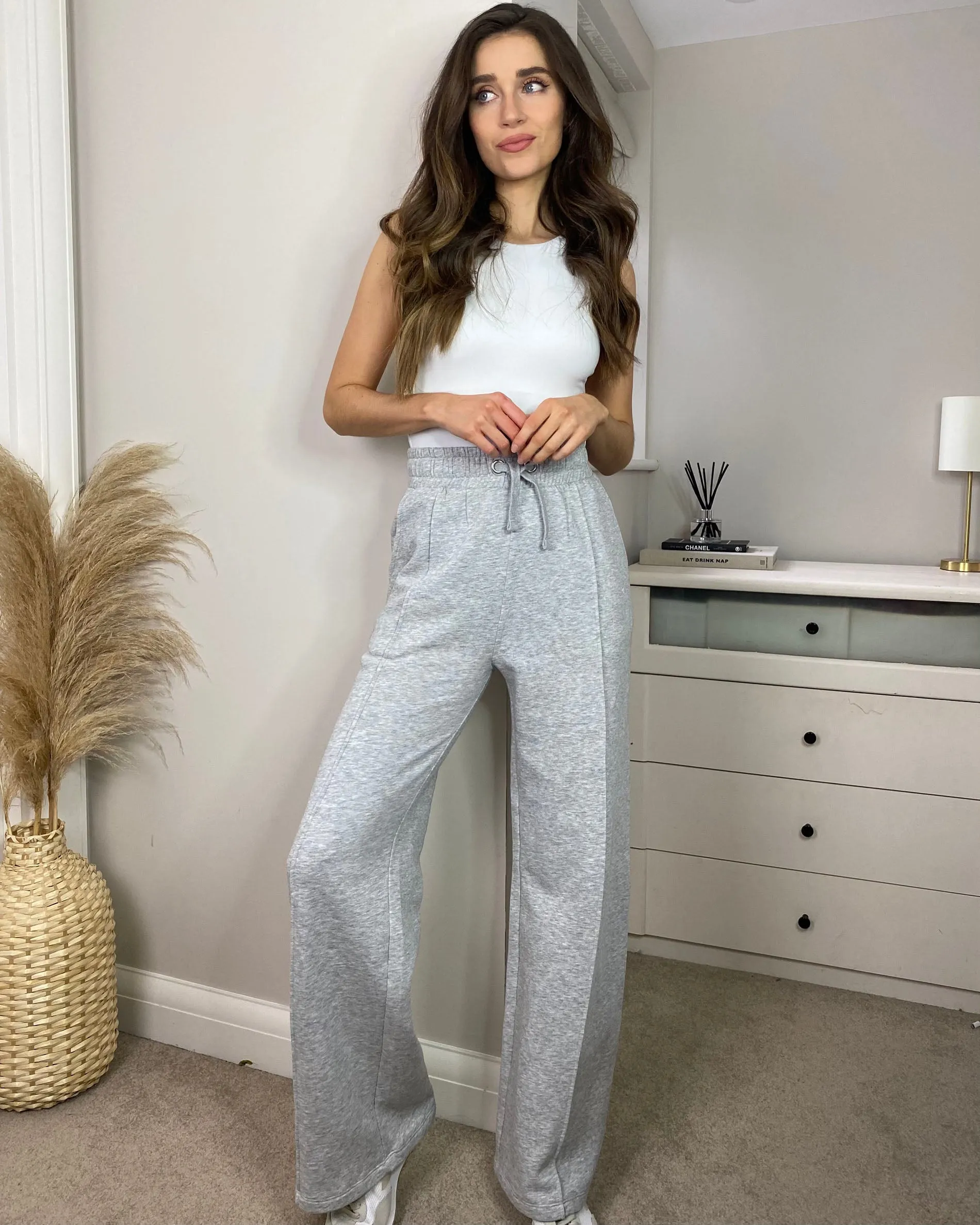 Women's Grey Wide Leg Trouser sold by Threadbare product image thumbnail 3