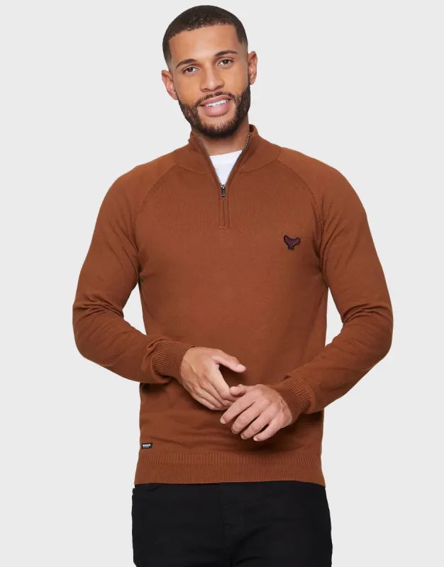 Men's Auburn Quarter Zip Jumper sold by Threadbare