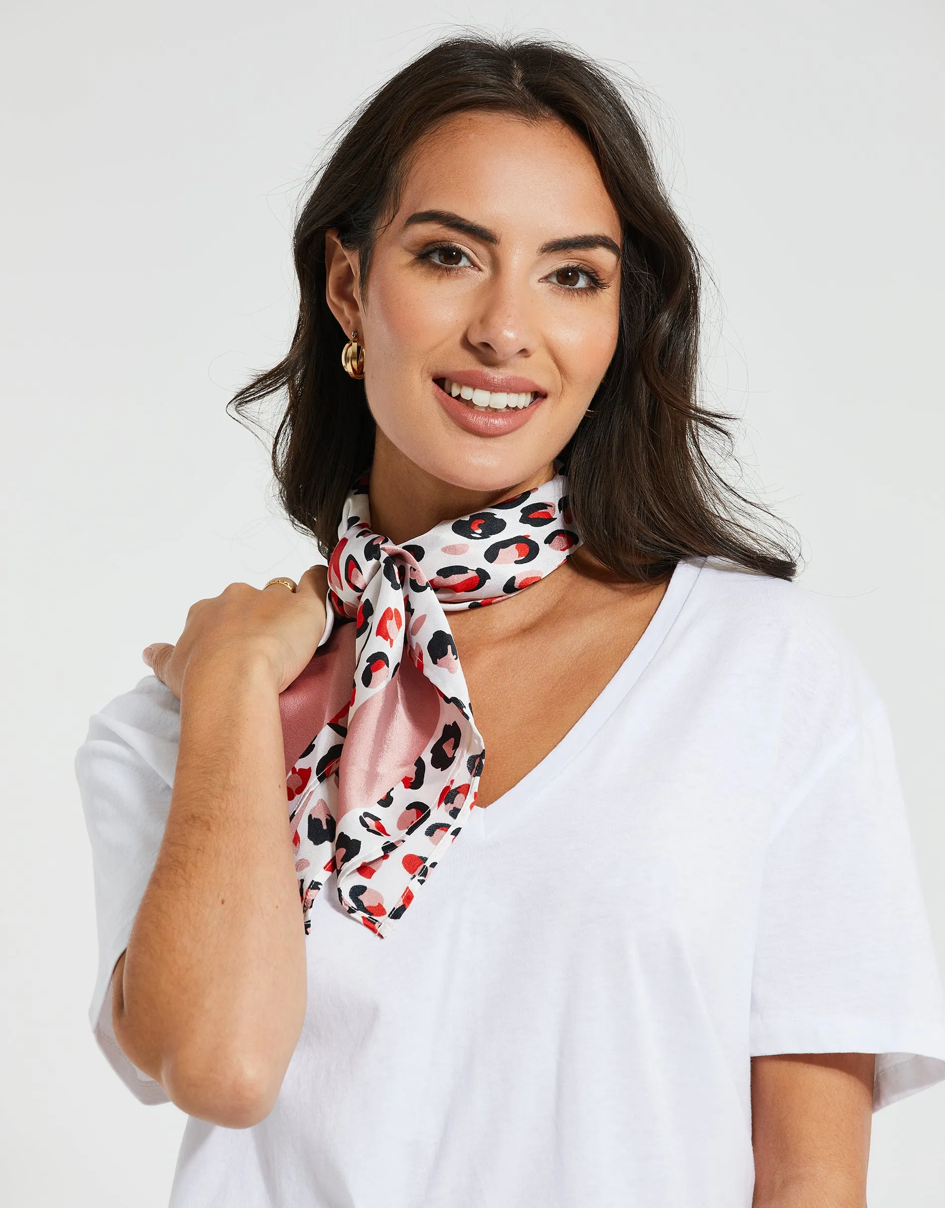 Women's Pink Printed Satin Scarves (2 Pack) sold by Threadbare product image thumbnail 2