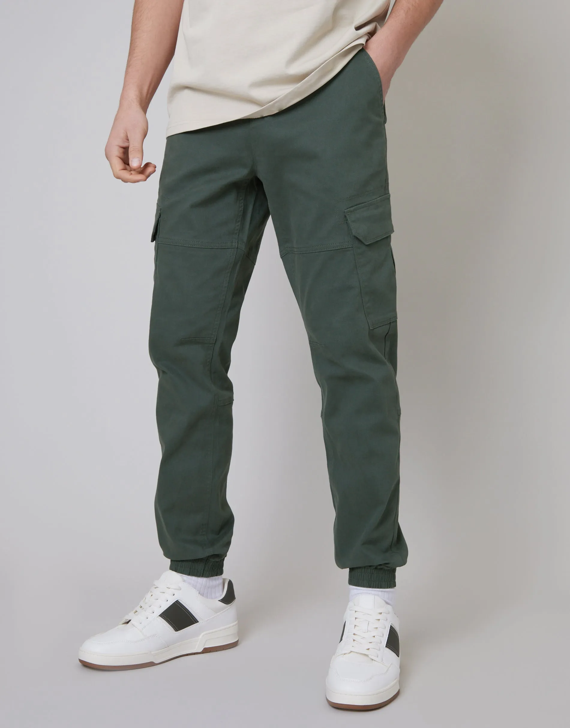 Grey Jogger Style Cargo Trousers sold by Threadbare