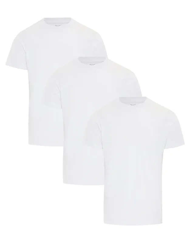 Men's White Essential Short Sleeve T-Shirts (3 Pack) sold by Threadbare