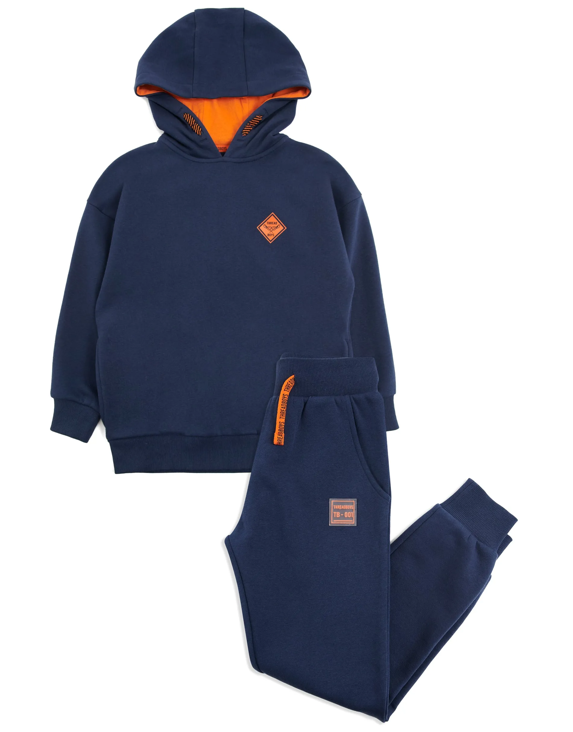 Boys' Navy Hoodie & Jogger Co-ord (2-Piece Set) sold by Threadbare product image thumbnail 2