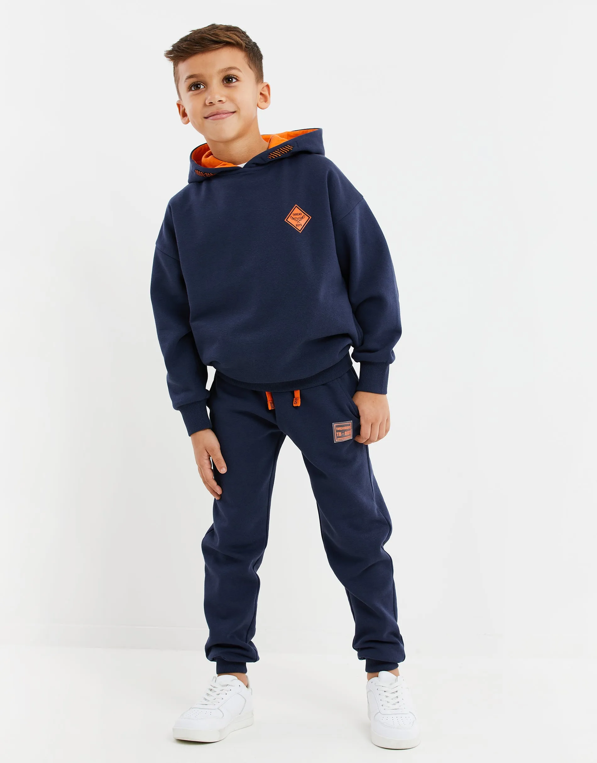 Boys' Navy Hoodie & Jogger Co-ord (2-Piece Set) sold by Threadbare
