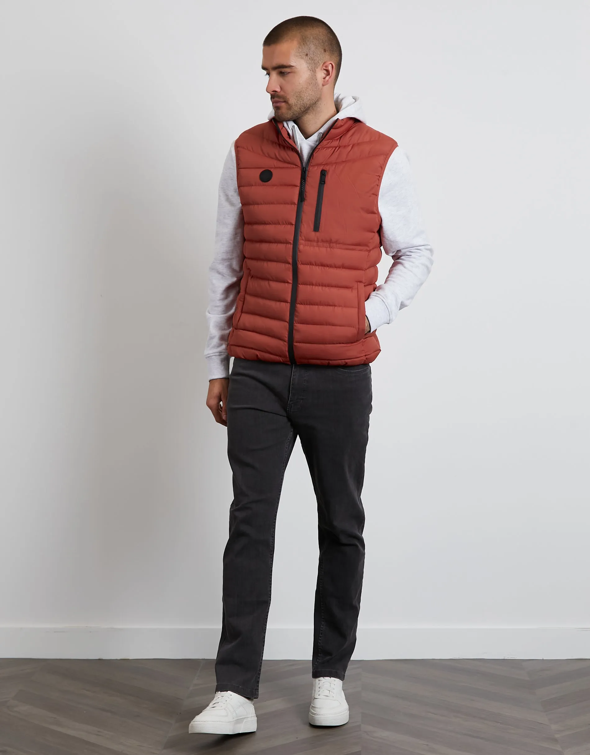 Men's Rust Padded Gilet sold by Threadbare product image thumbnail 3