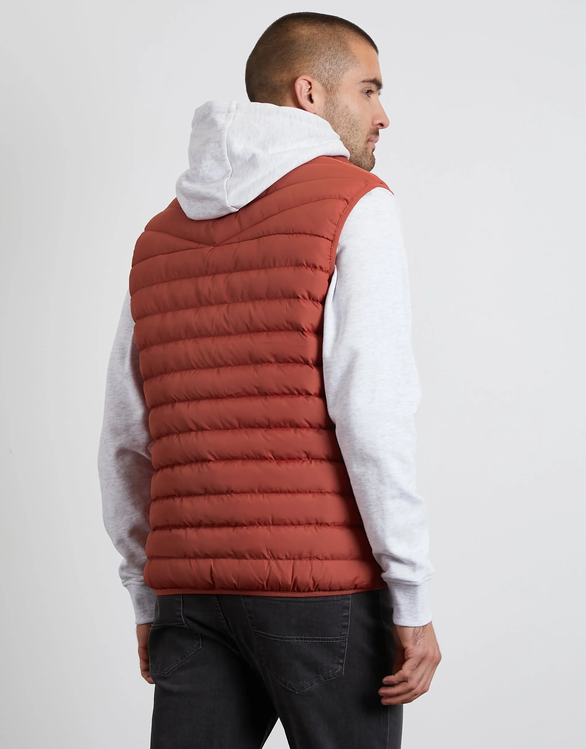 Men's Rust Padded Gilet sold by Threadbare product image thumbnail 2