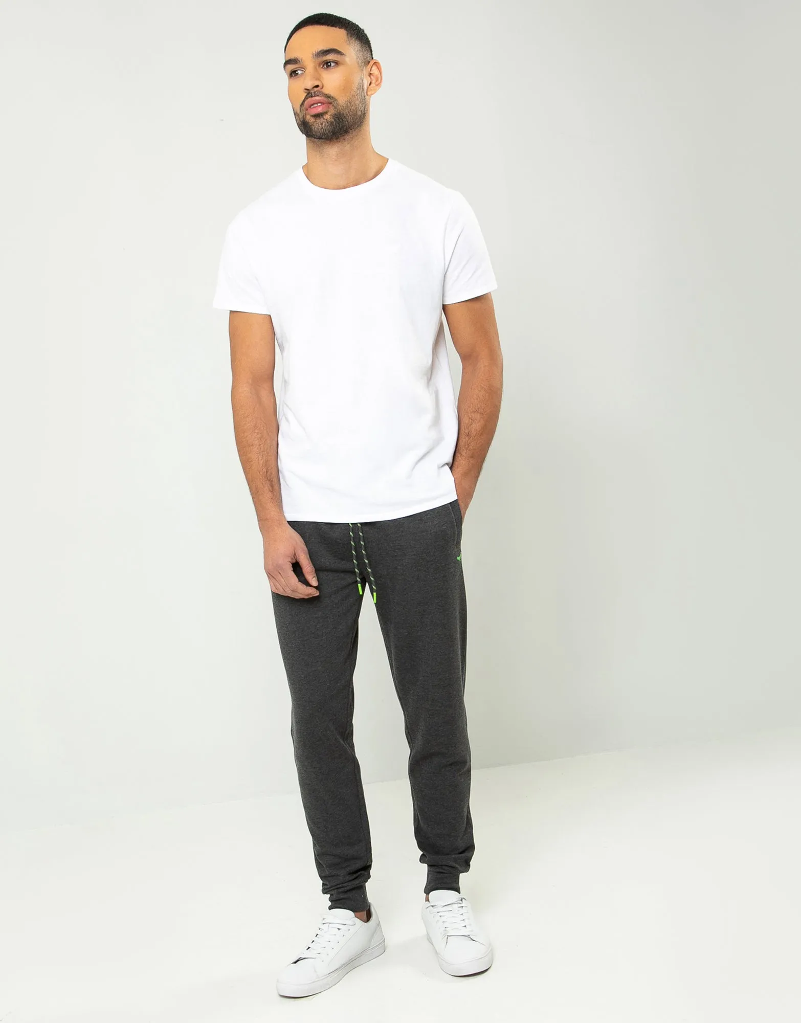 Charcoal Grey Marl Regular Fit Joggers sold by Threadbare product image thumbnail 3