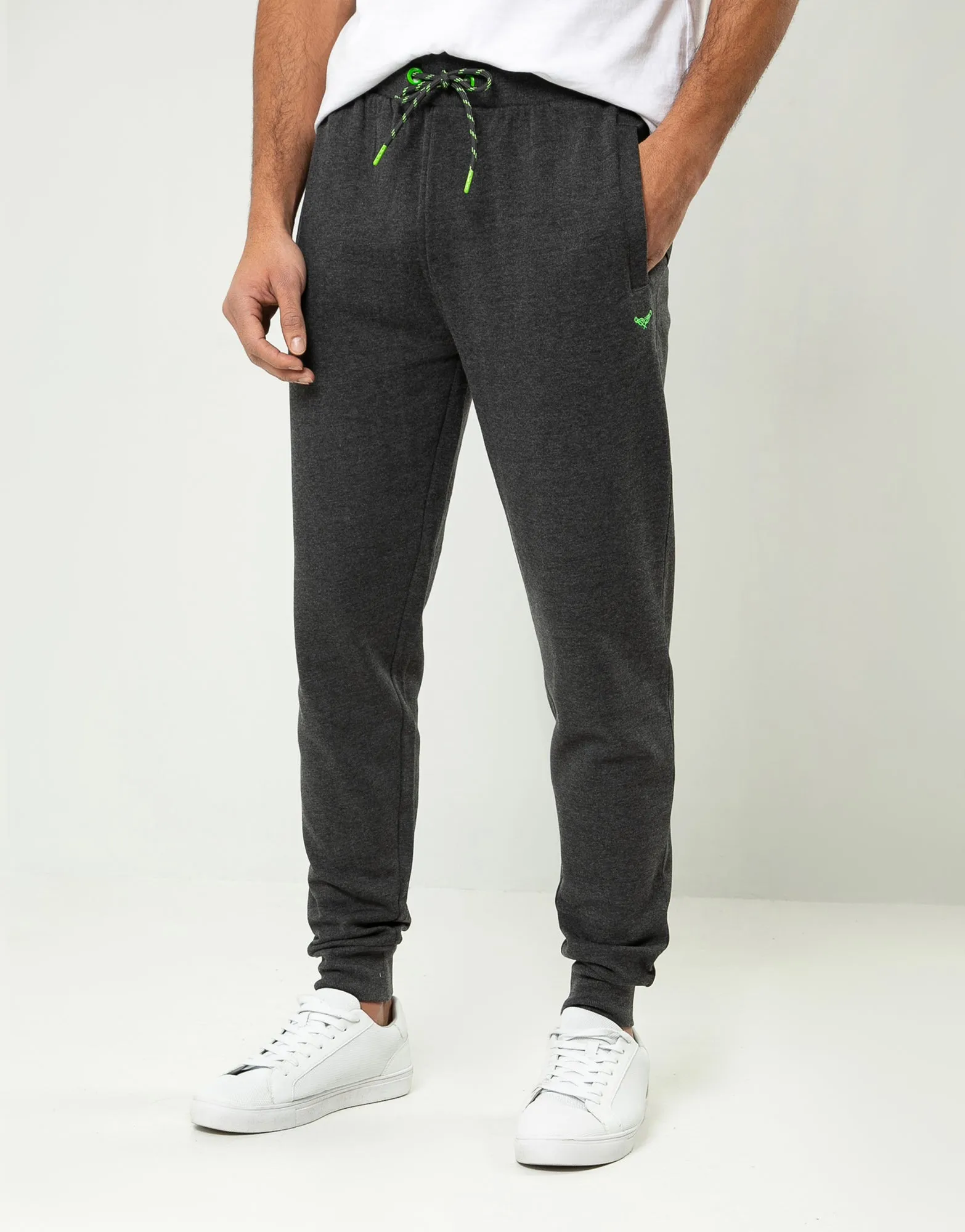 Charcoal Grey Marl Regular Fit Joggers sold by Threadbare