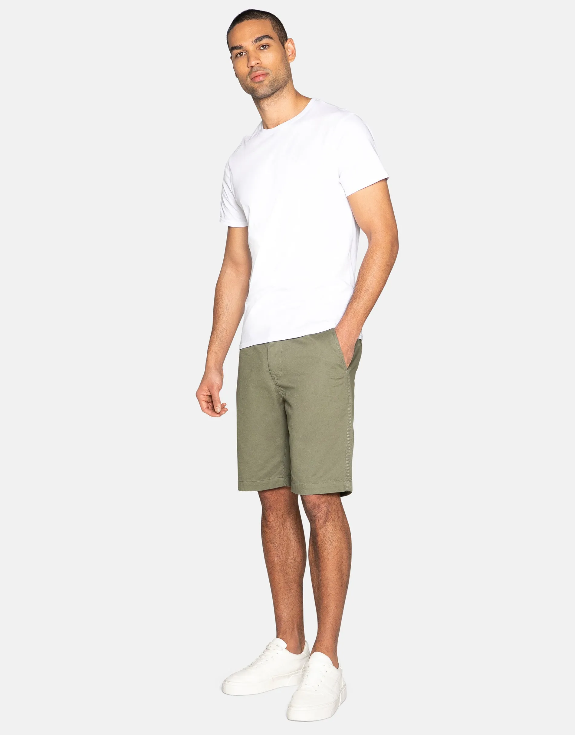 Men's Khaki Cotton Chino Shorts sold by Threadbare product image thumbnail 3