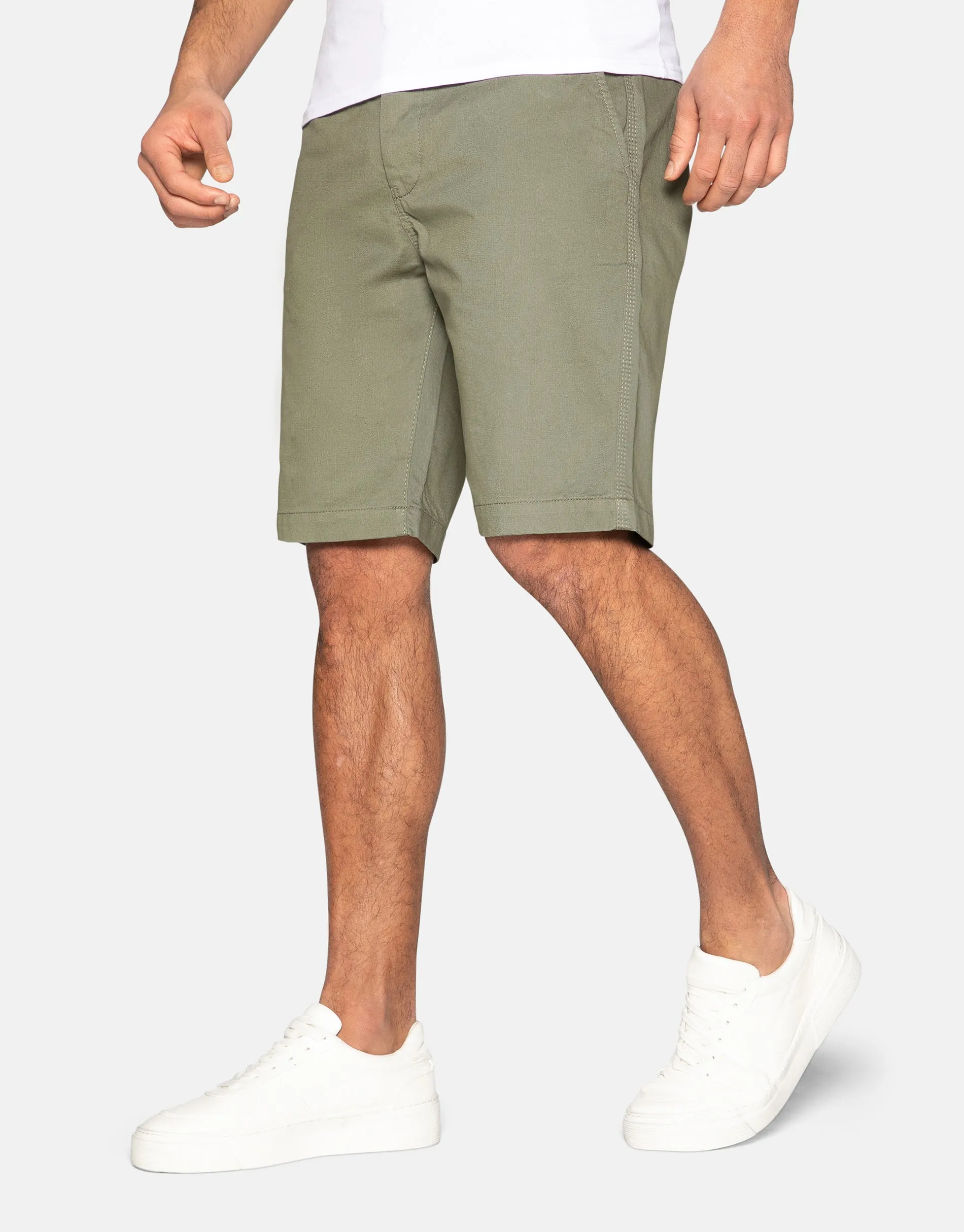 Men's Khaki Cotton Chino Shorts sold by Threadbare