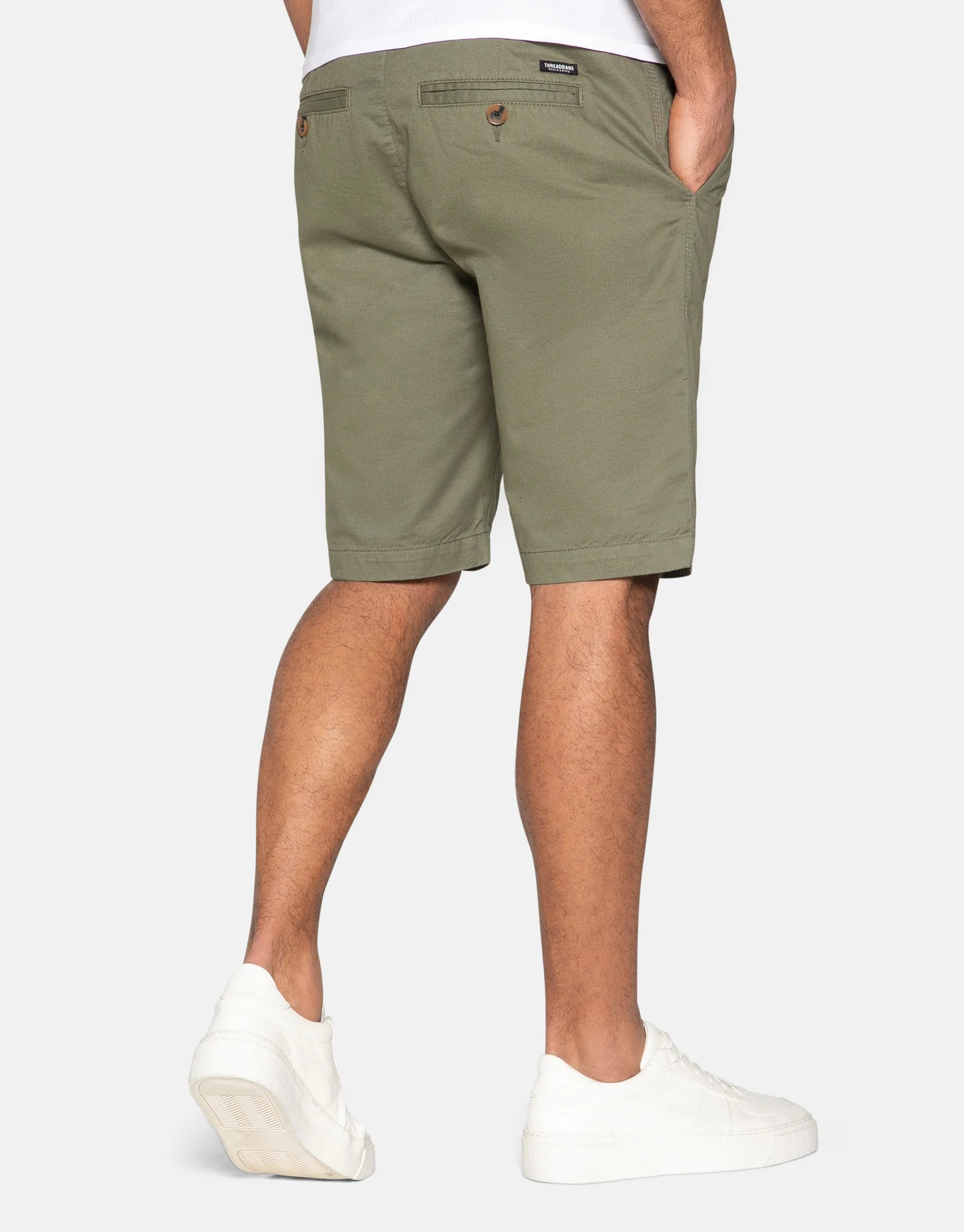 Men's Khaki Cotton Chino Shorts sold by Threadbare product image thumbnail 2