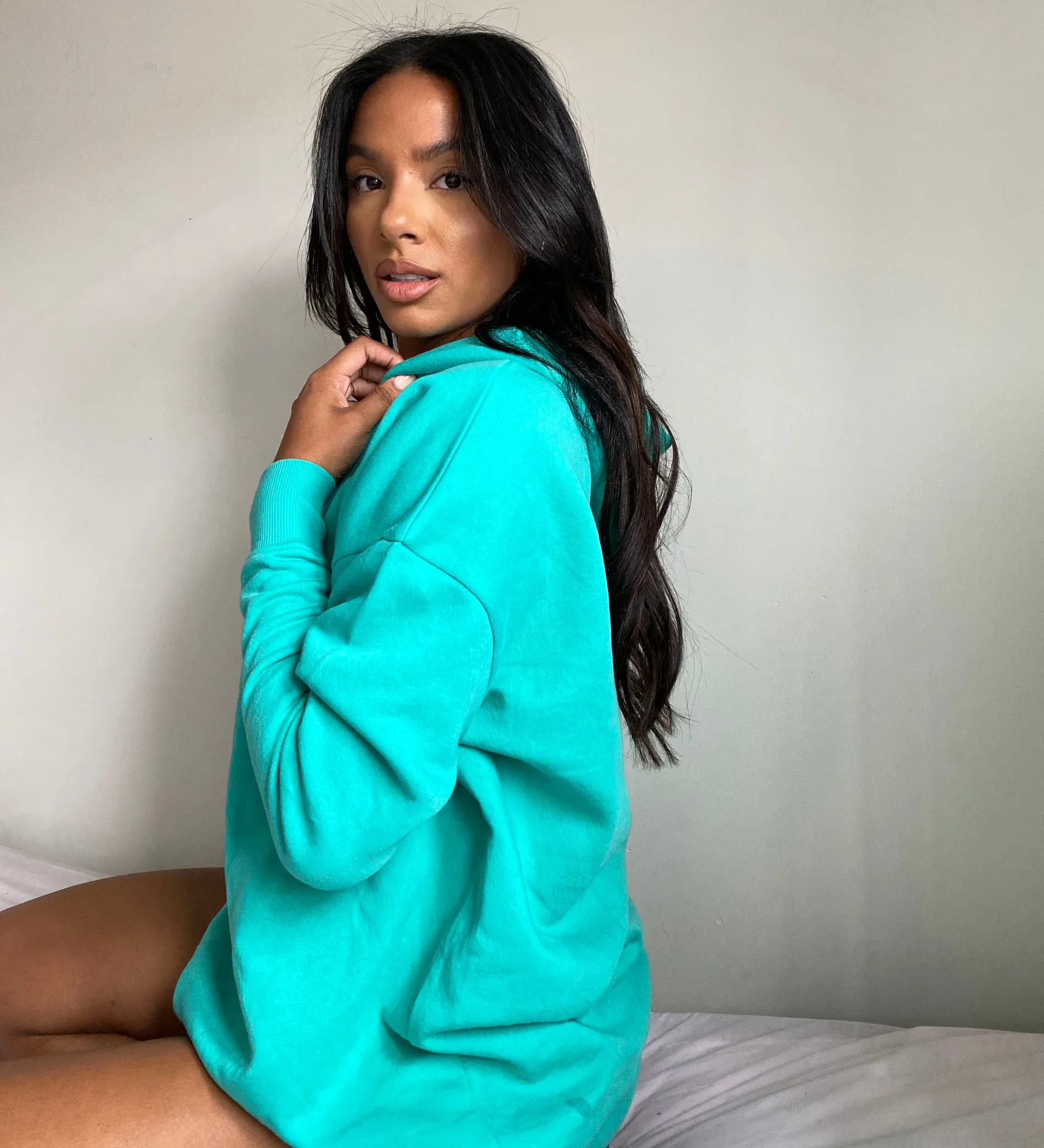 Women's Teal Hoodie sold by Threadbare product image thumbnail 3