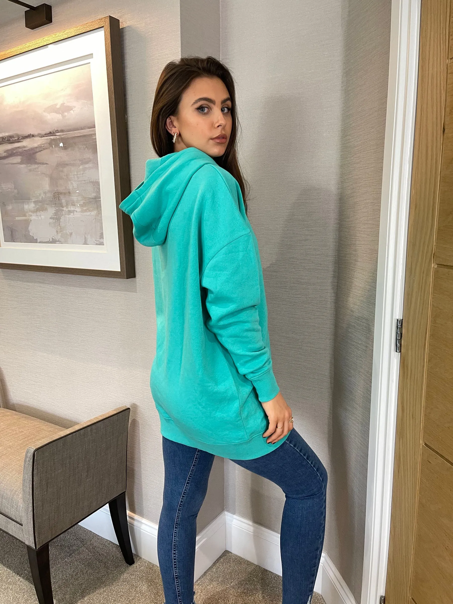 Women's Teal Hoodie sold by Threadbare product image thumbnail 2