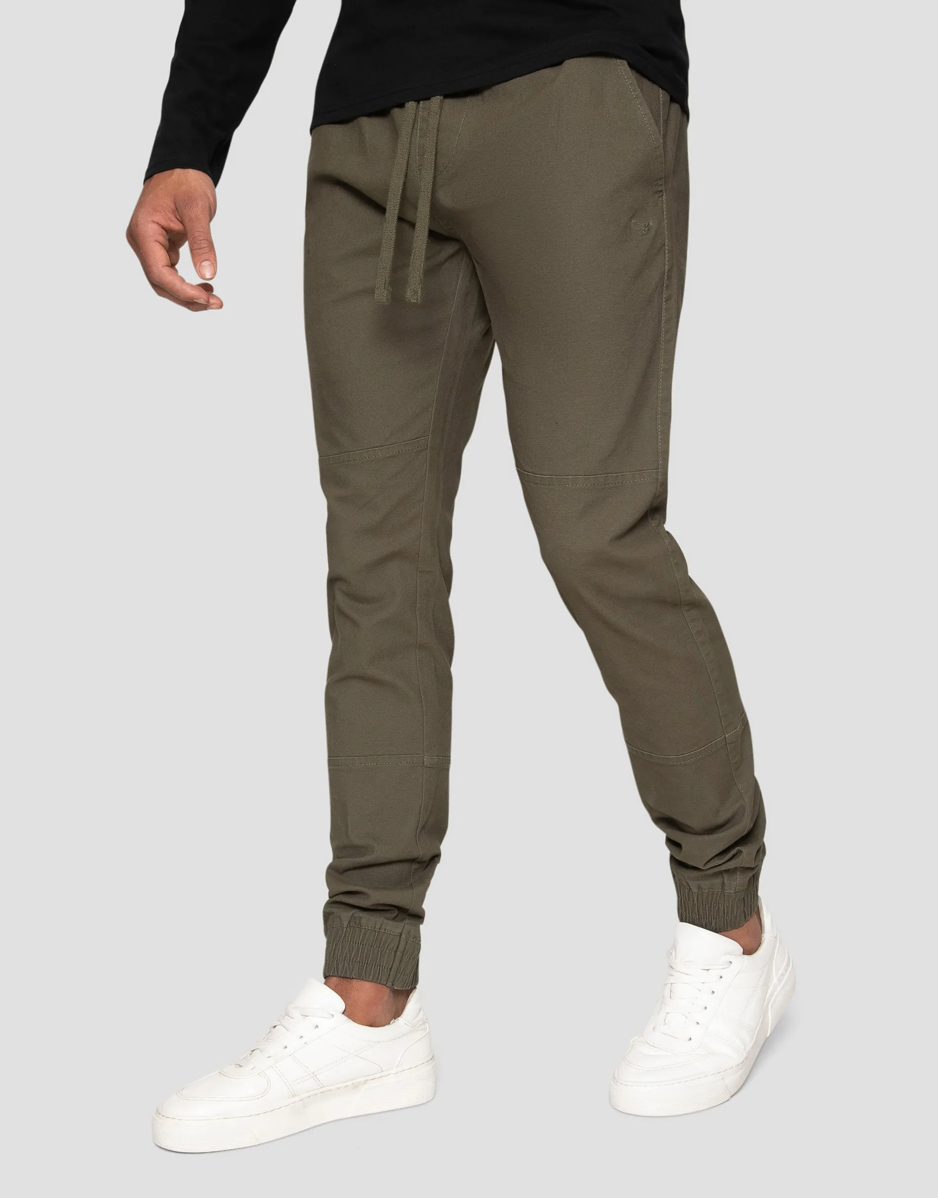 Threadbare Men's Khaki Green Slim Fit Cuffed Trousers sold by Threadbare