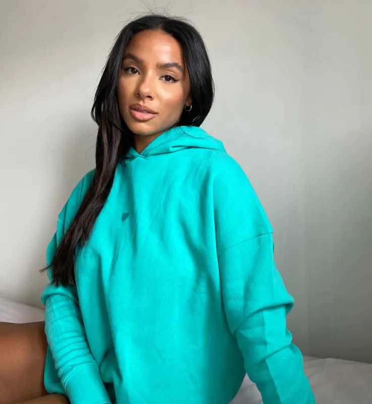 Women's Teal Hoodie made by Threadbare