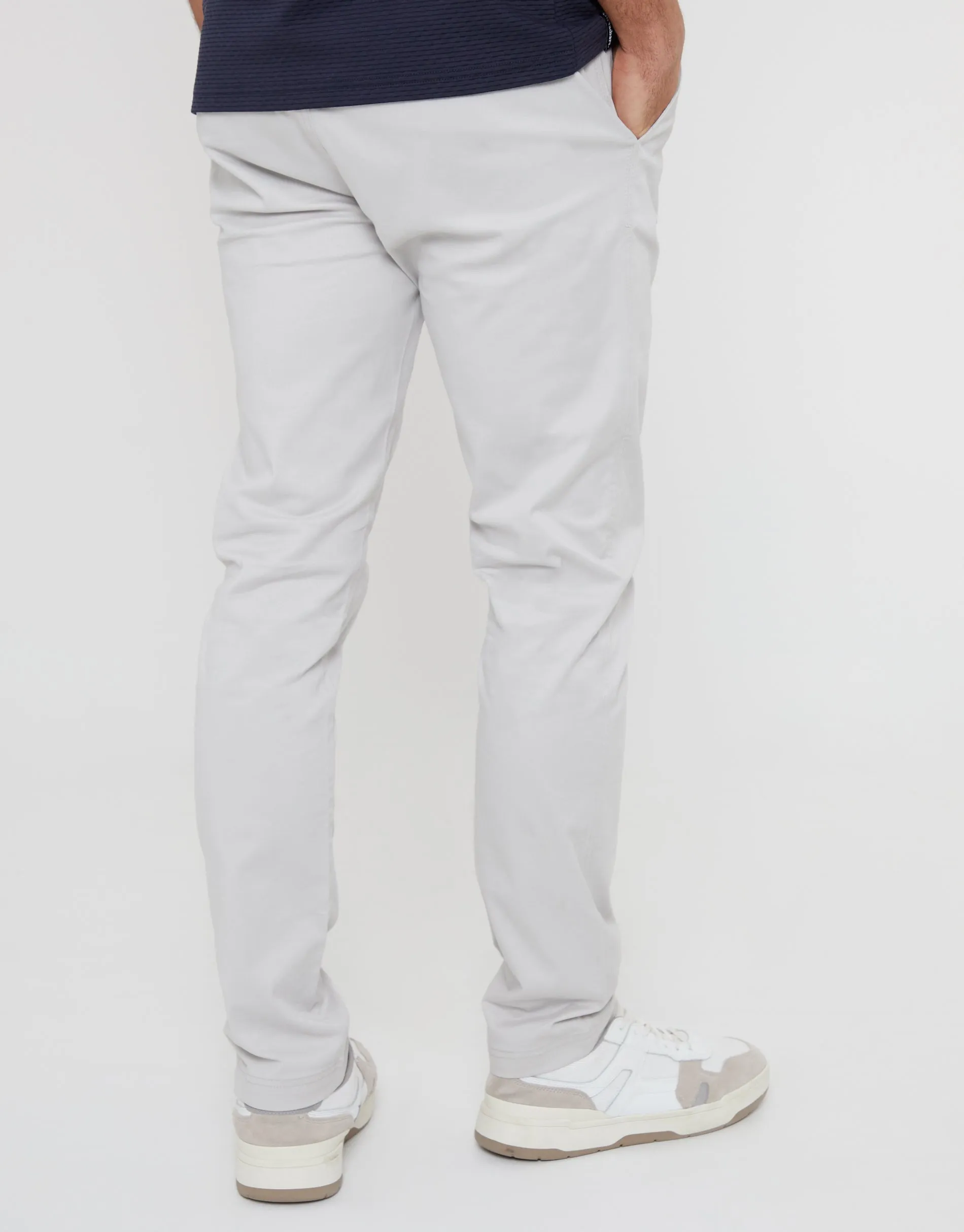 Off White Slim Fit Chino Trousers sold by Threadbare product image thumbnail 2