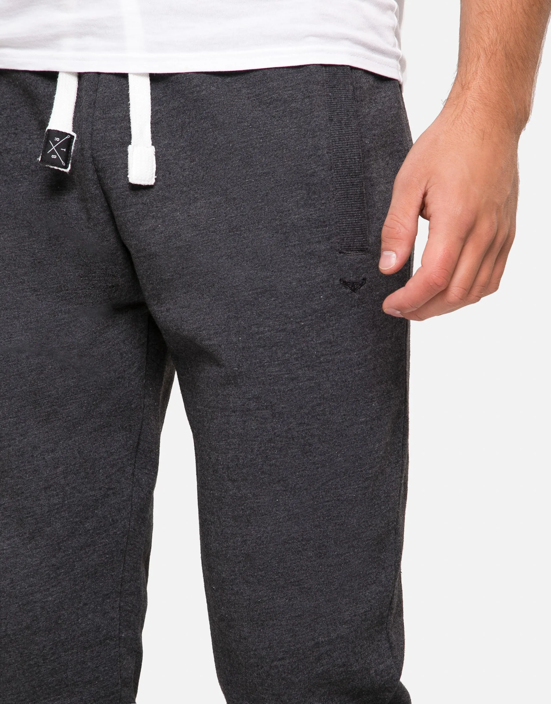 Men's Dark Grey Plain Joggers sold by Threadbare product image thumbnail 4