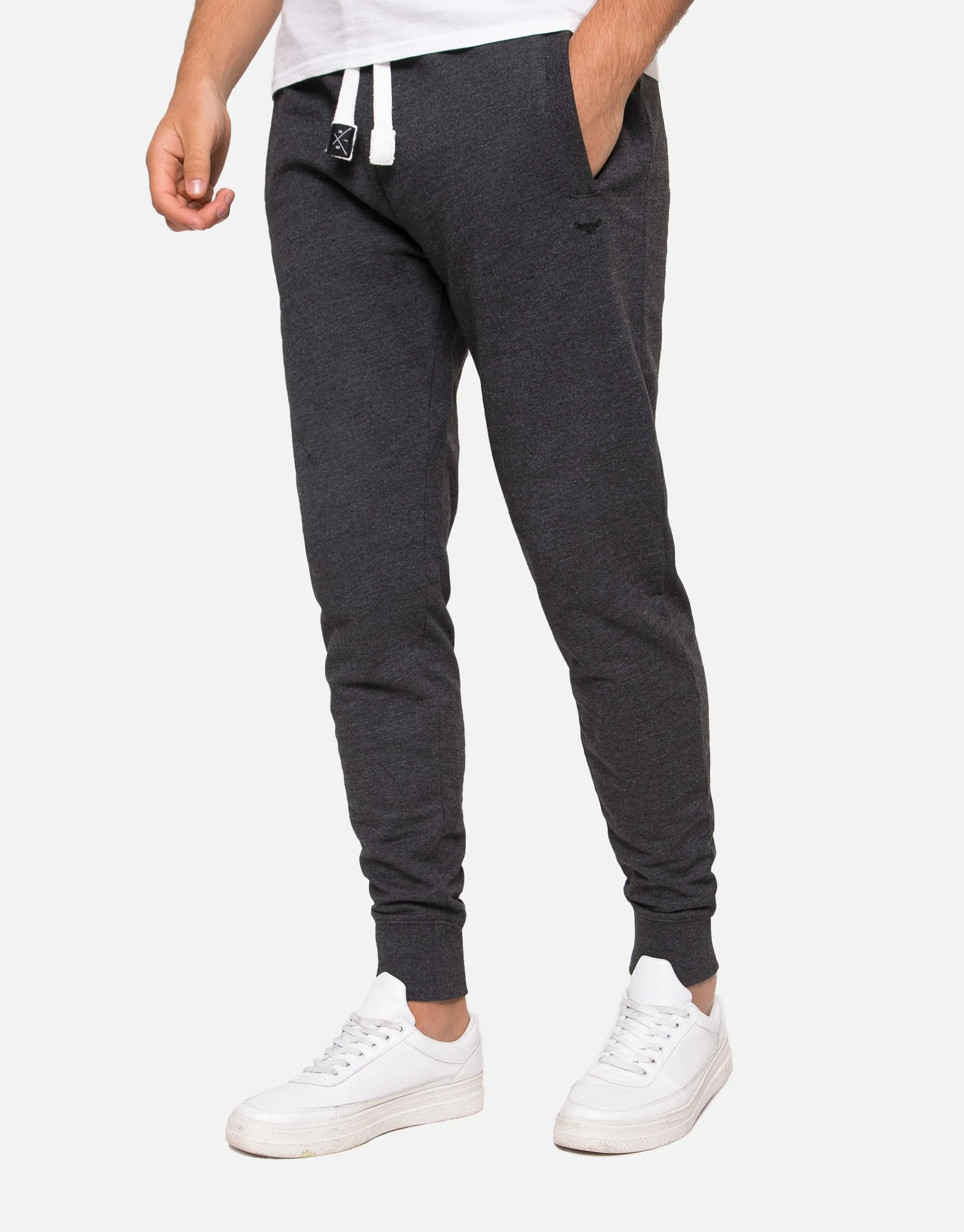 Men's Dark Grey Plain Joggers sold by Threadbare