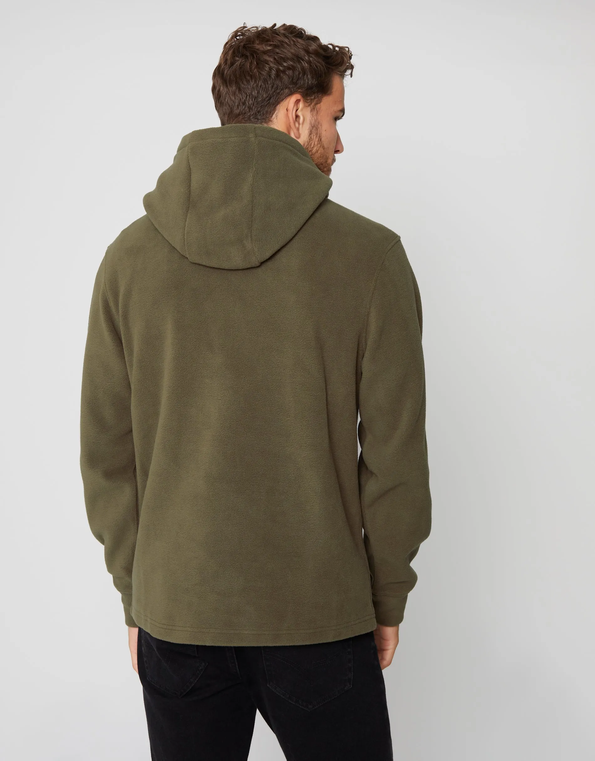 Men's Khaki Fitness Pullover Hoodie sold by Threadbare product image thumbnail 2