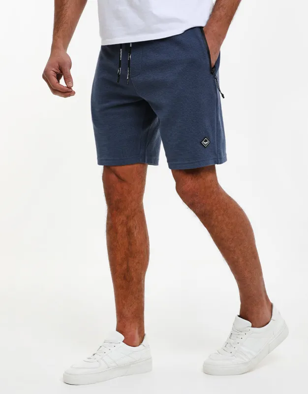 Men's Denim Blue Fleece Sweat Shorts sold by Threadbare