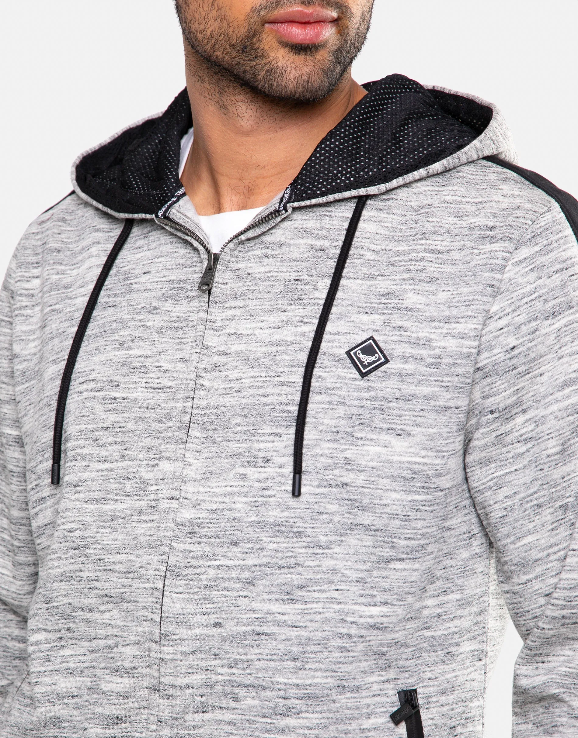 Men's Grey Zip-Through Hoodie sold by Threadbare product image thumbnail 4