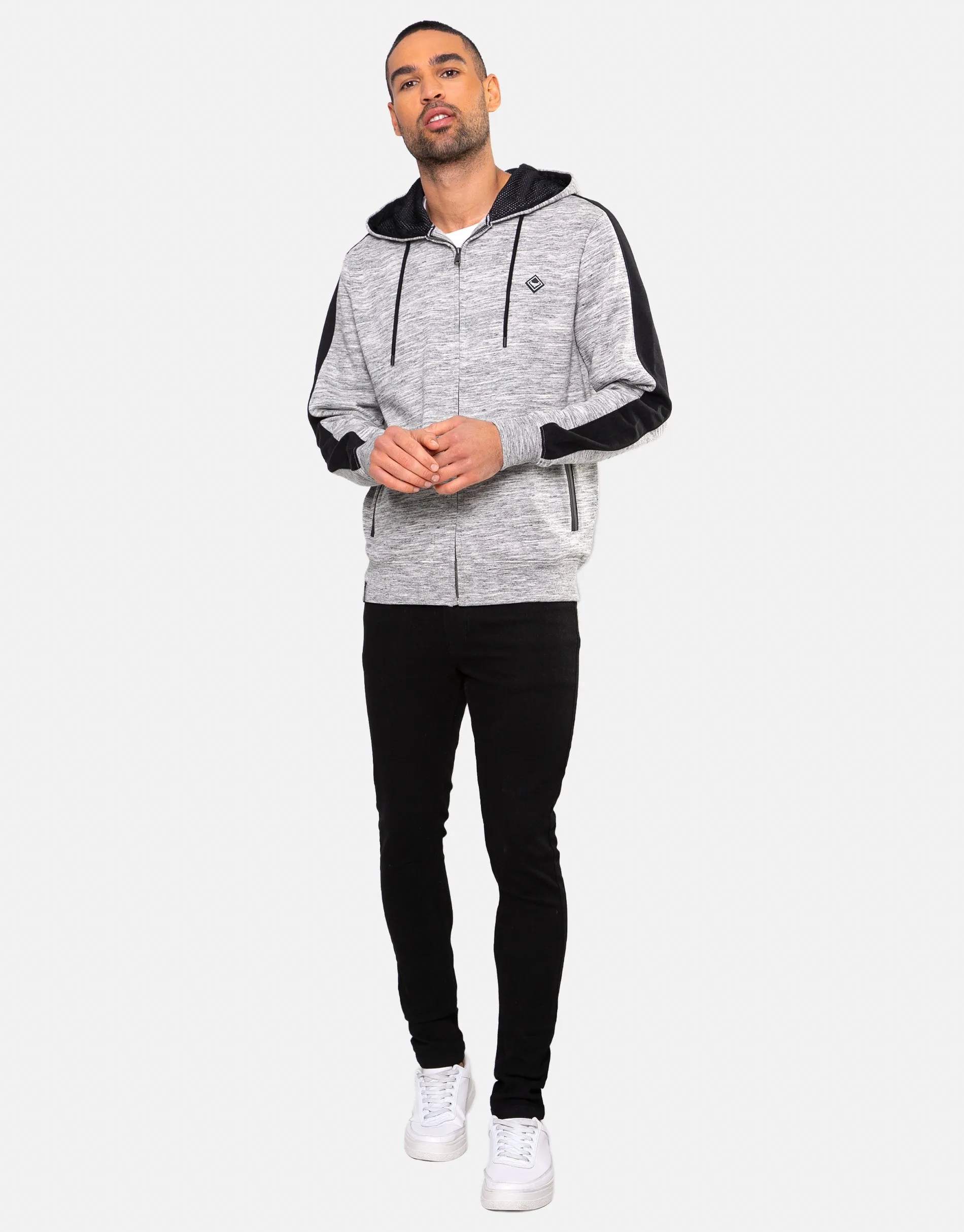 Men's Grey Zip-Through Hoodie sold by Threadbare product image thumbnail 3