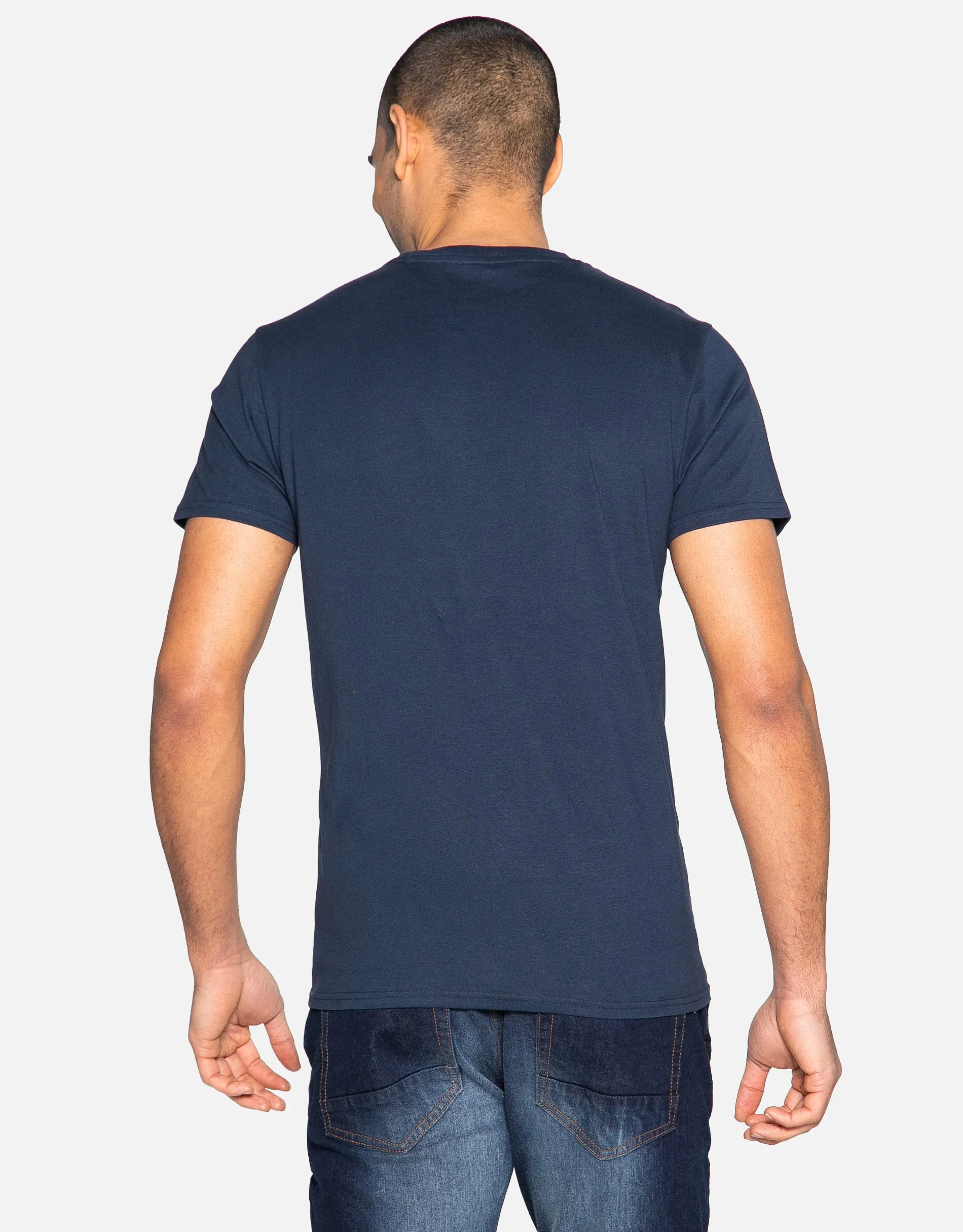 Men's Navy Front Print Cotton T-Shirt sold by Threadbare product image thumbnail 2