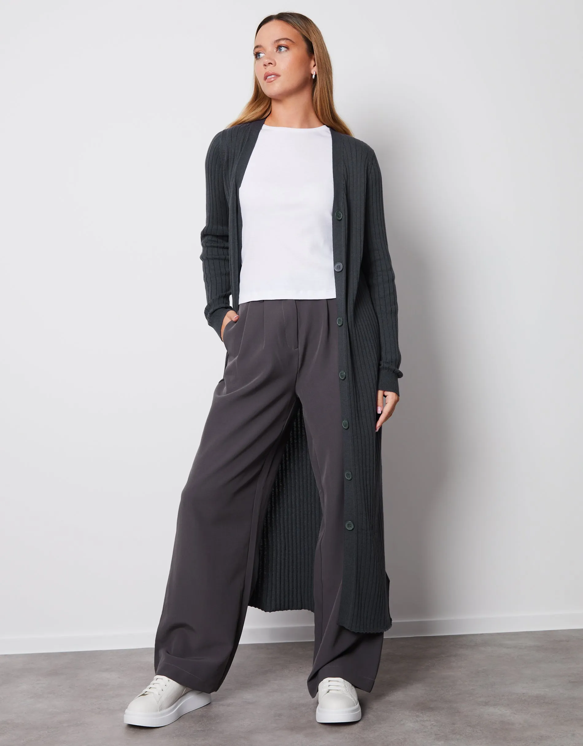 Women's Grey Button Down Knitted Dress sold by Threadbare product image thumbnail 5