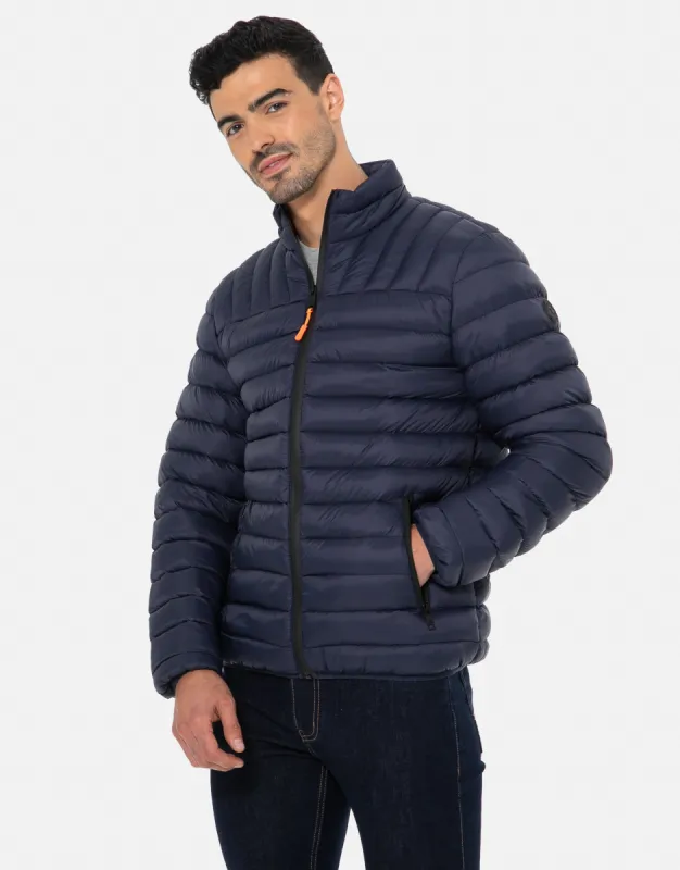 Men's Navy Lightweight Puffer Jacket sold by Threadbare
