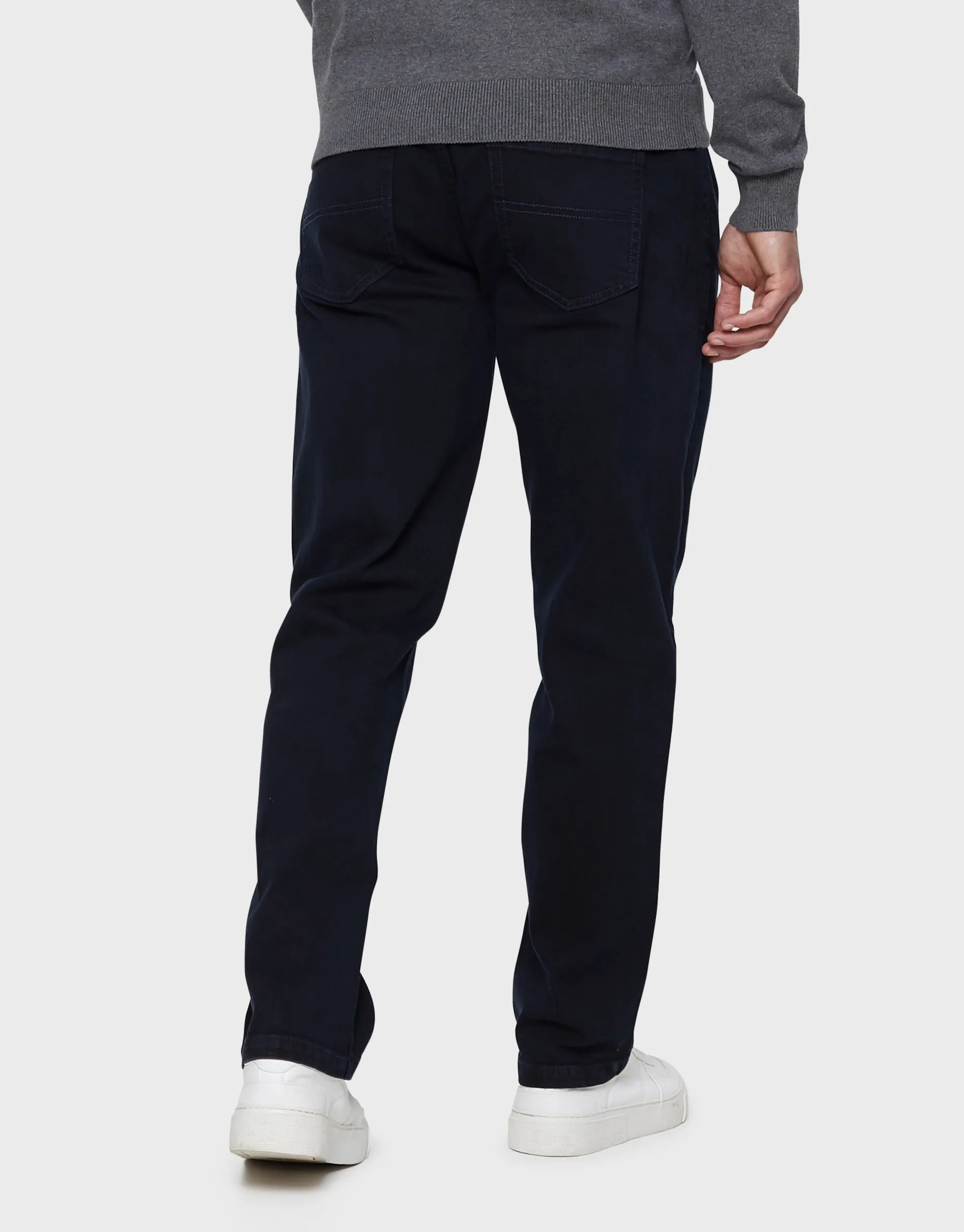 Men's Blue-Black Mix Straight Leg Belted Jeans sold by Threadbare product image thumbnail 2