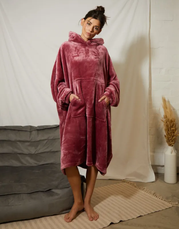 Women's Pink Soft Oversized Hoodie sold by Threadbare