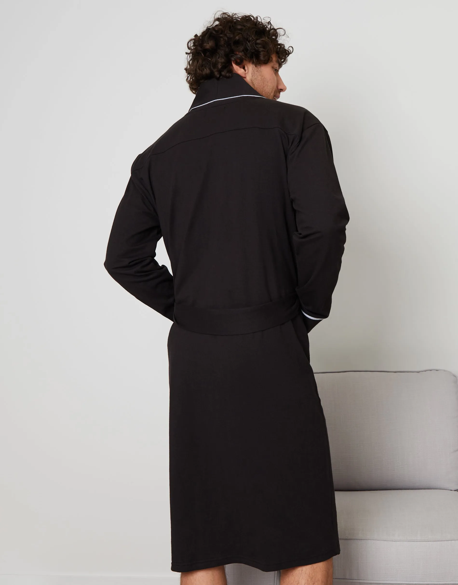 Threadbare Men's Black Lightweight Dressing Gown sold by Threadbare product image thumbnail 2