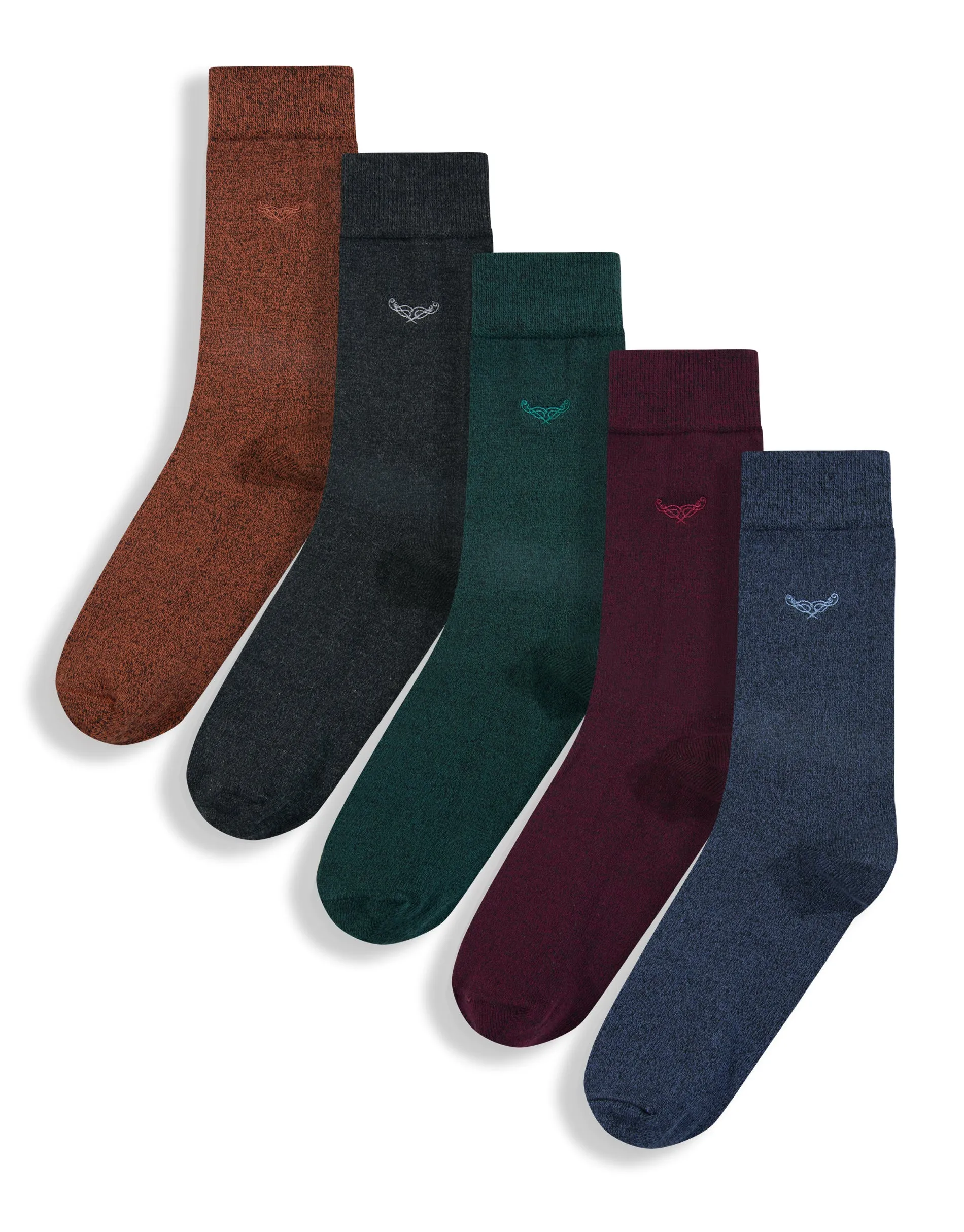 Men's Colour Marl Mix Plain Socks (5 Pack) sold by Threadbare
