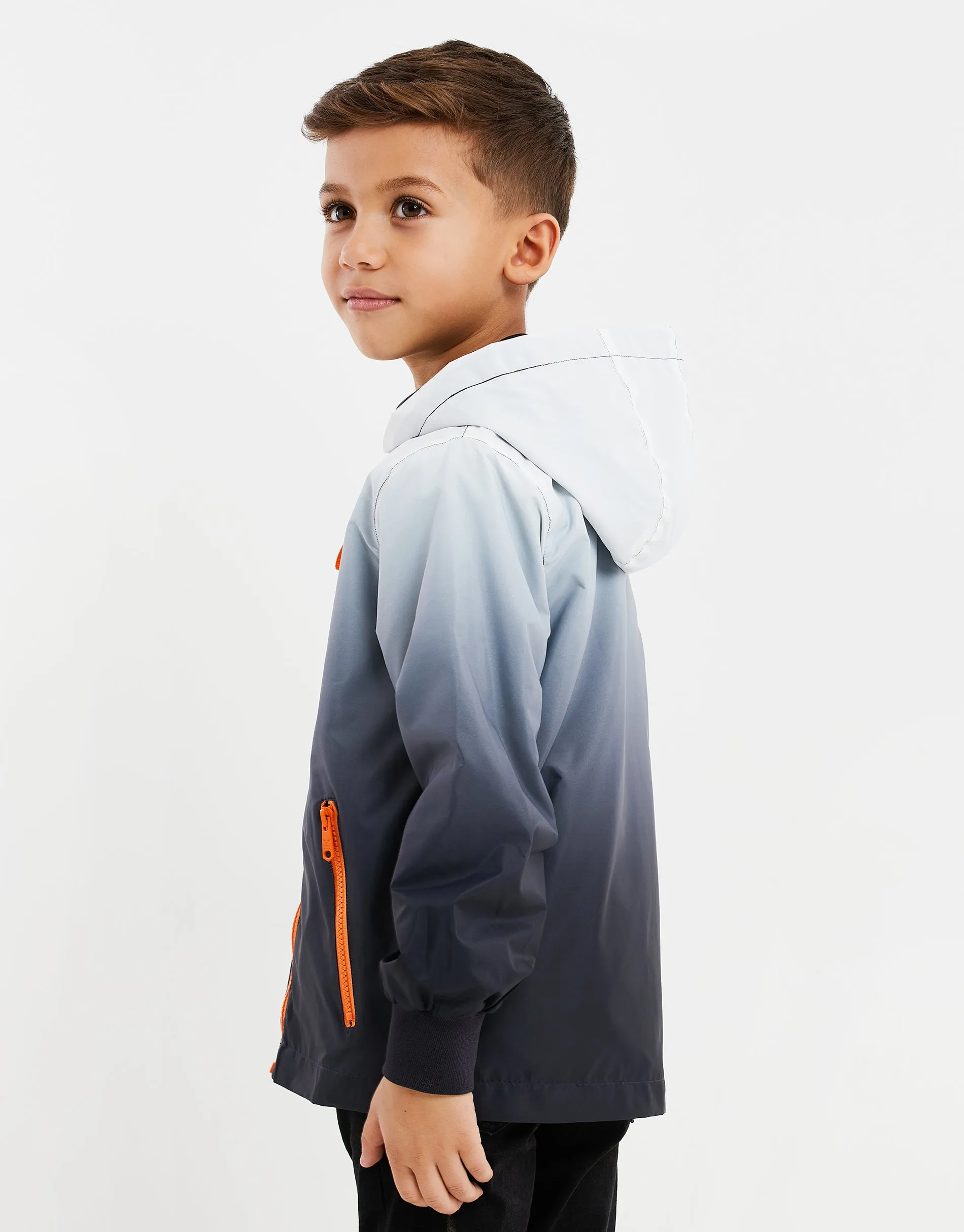 Boys' Black Ombre Hooded Jacket sold by Threadbare product image thumbnail 2