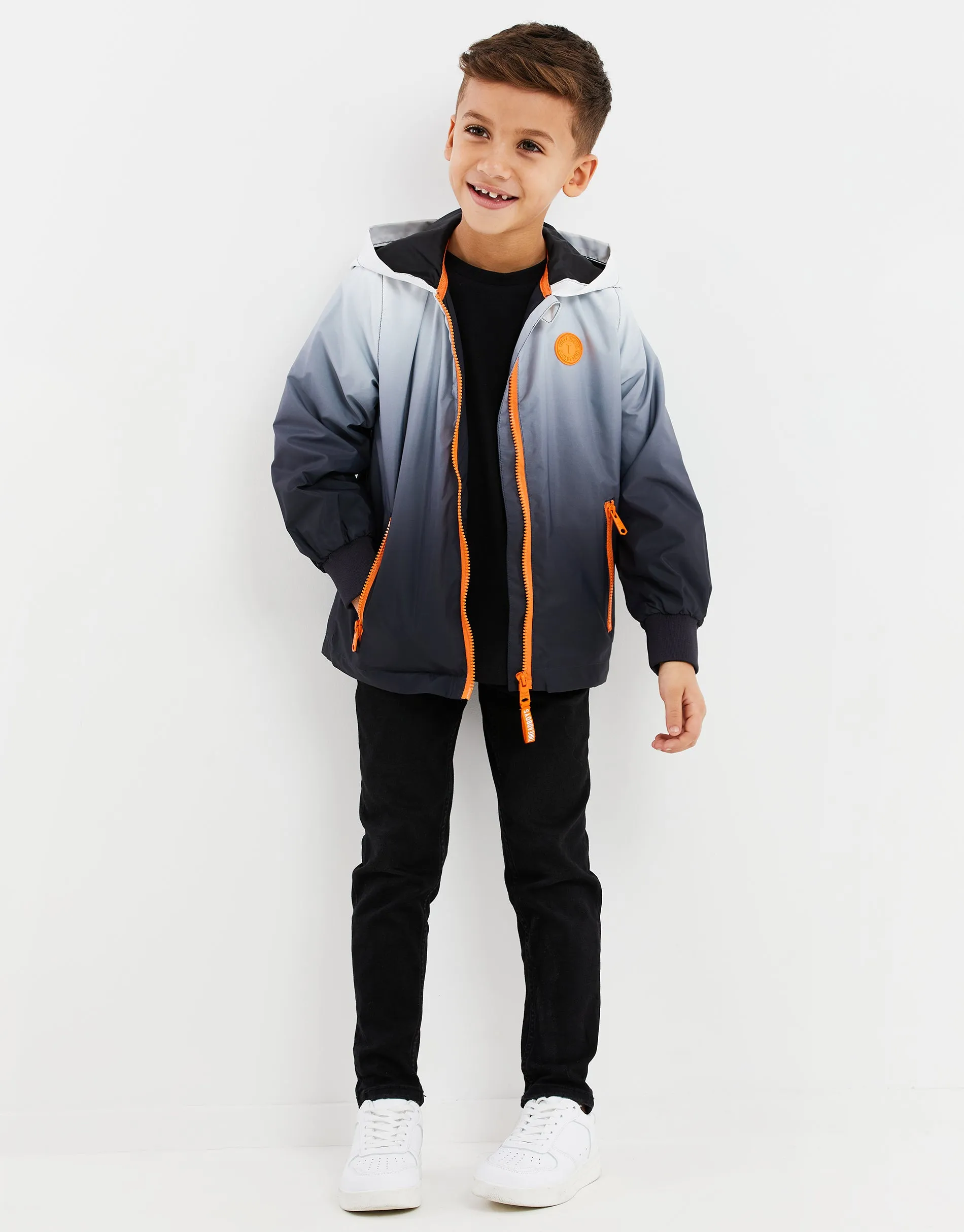 Boys' Black Ombre Hooded Jacket sold by Threadbare product image thumbnail 3
