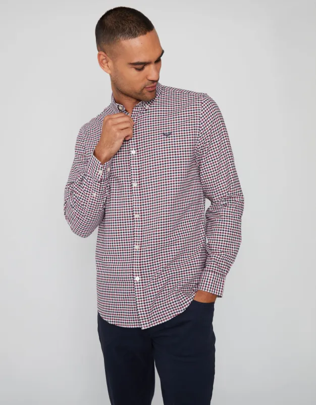 Threadbare Men's Red & Blue Check Cotton Long Sleeve Shirt sold by Threadbare