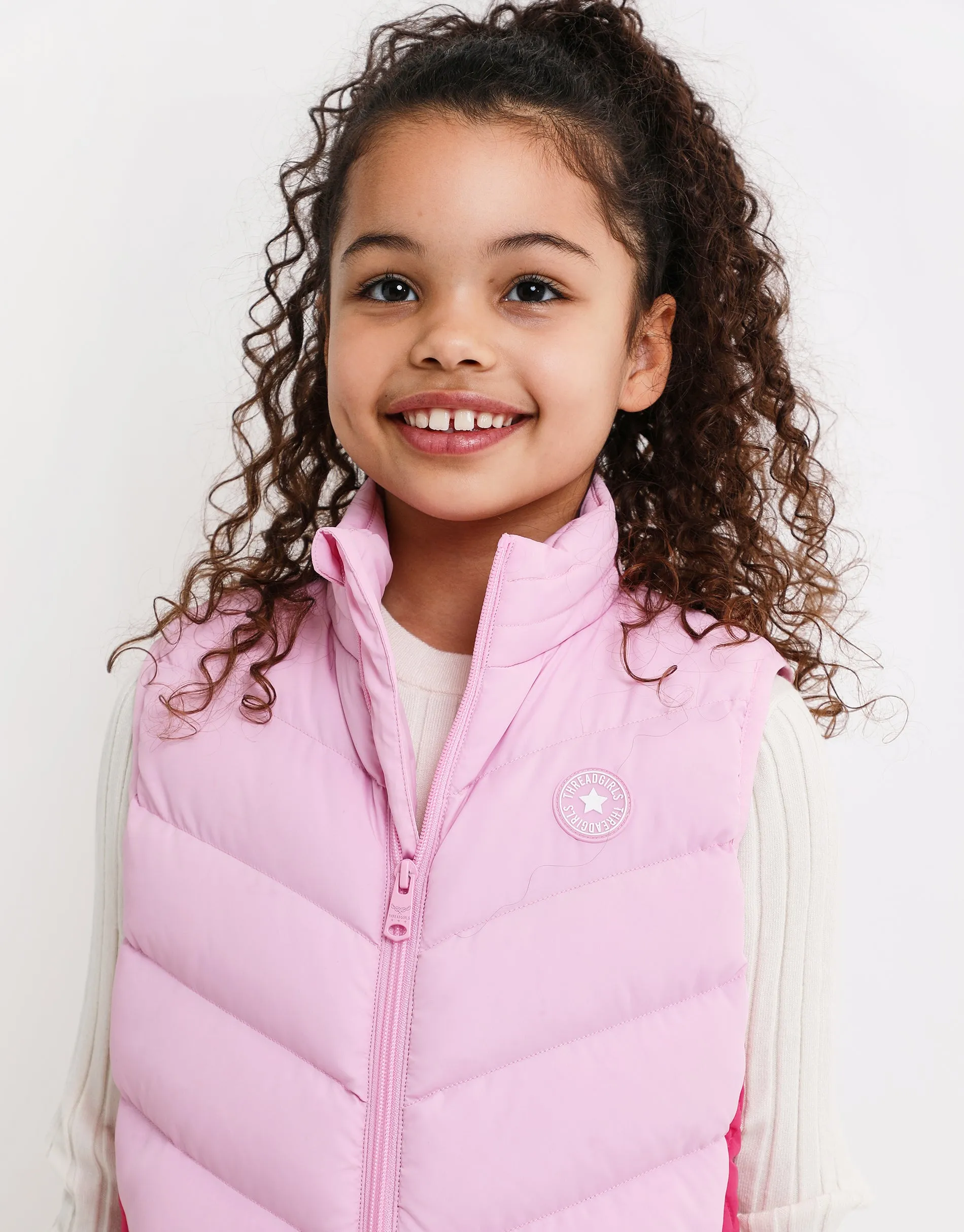 Girls' Pink Quilted Gilet sold by Threadbare product image thumbnail 4