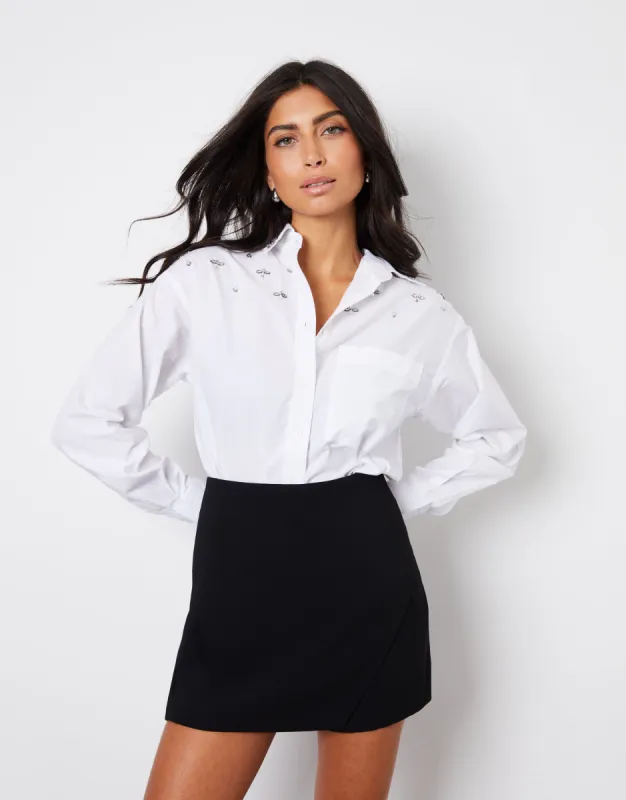 Women's Black Mini Skort sold by Threadbare