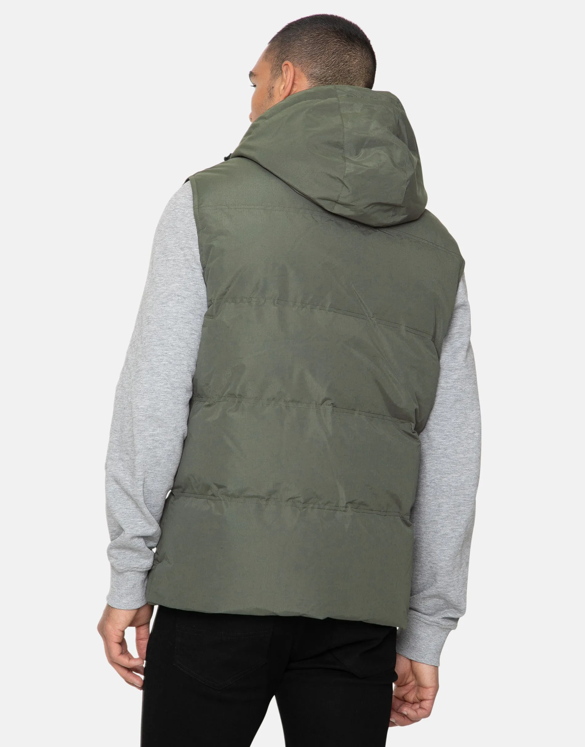 Men's Khaki Quilted Gilet sold by Threadbare product image thumbnail 2