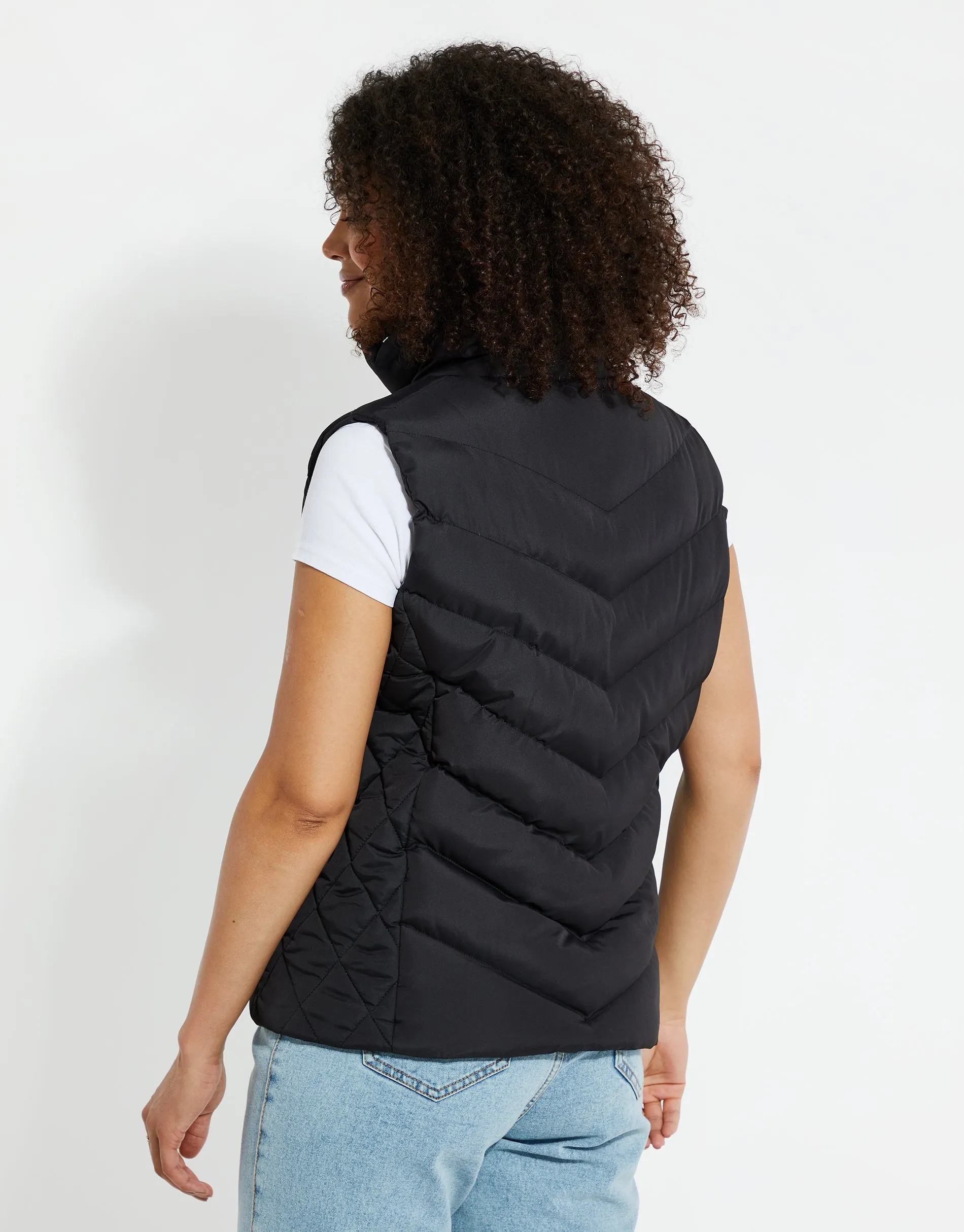Women's Black Quilted Gilet sold by Threadbare product image thumbnail 2