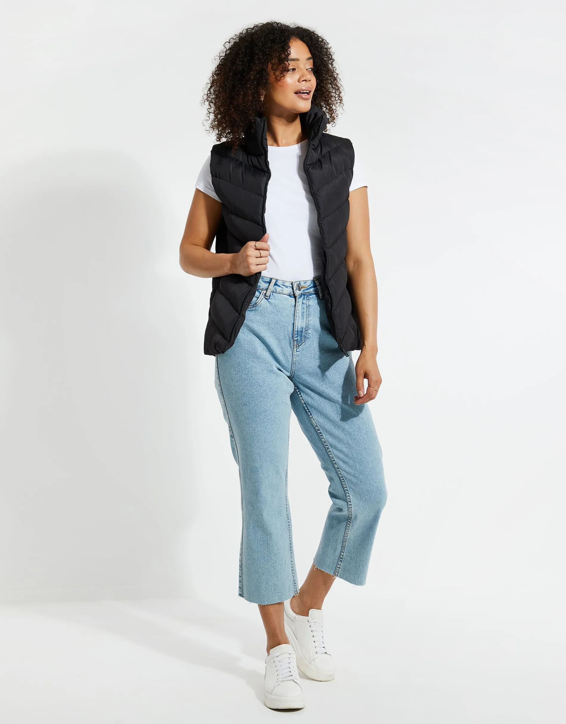 Women's Black Quilted Gilet sold by Threadbare product image thumbnail 3