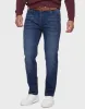 Men's Mid Blue Straight Leg Belted Jeans sold by Threadbare