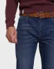 Men's Mid Blue Straight Leg Belted Jeans sold by Threadbare