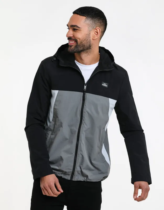 Men's Black Colourblock Jacket sold by Threadbare