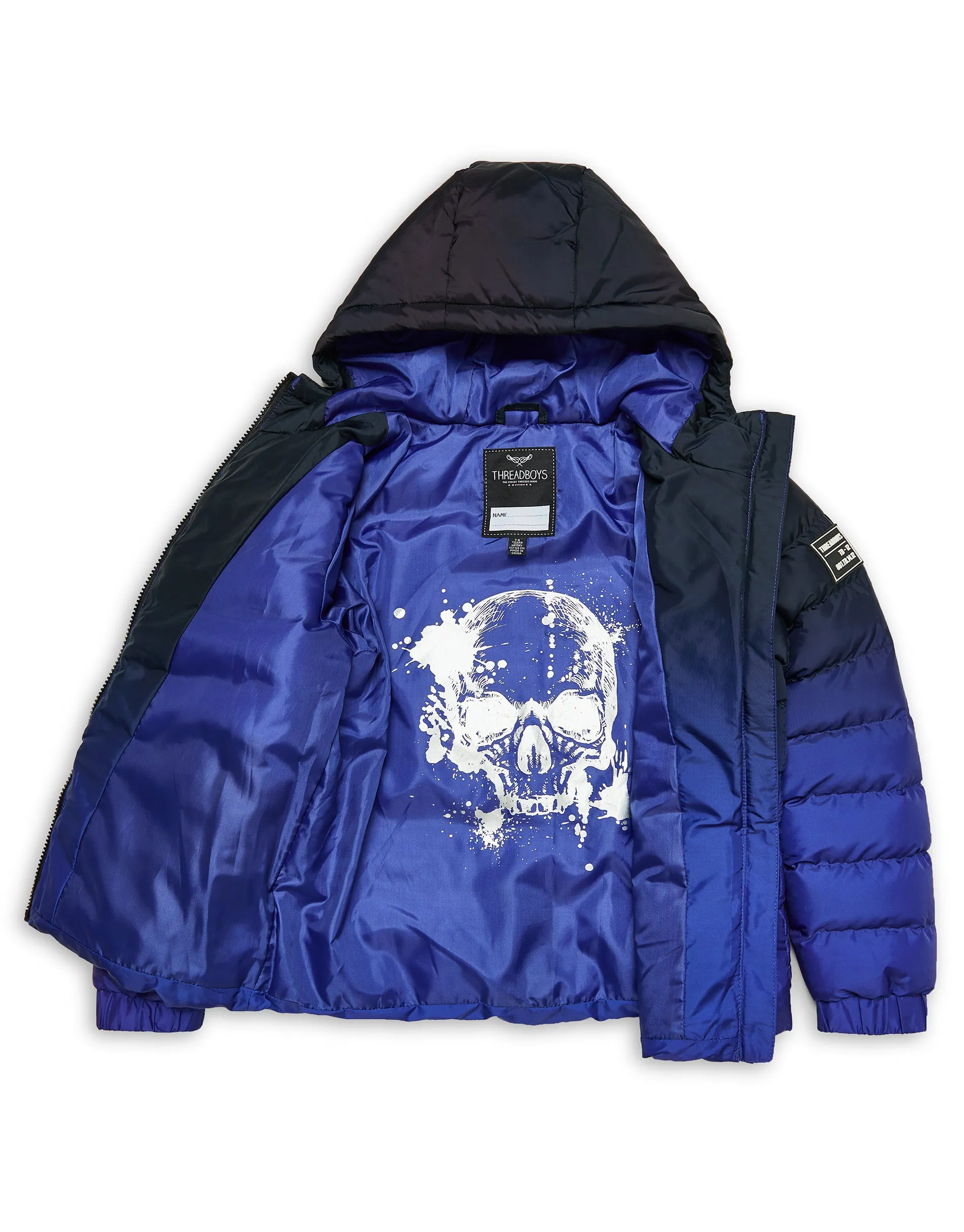 Boys' Blue Ombré Puffer Jacket sold by Threadbare product image thumbnail 4