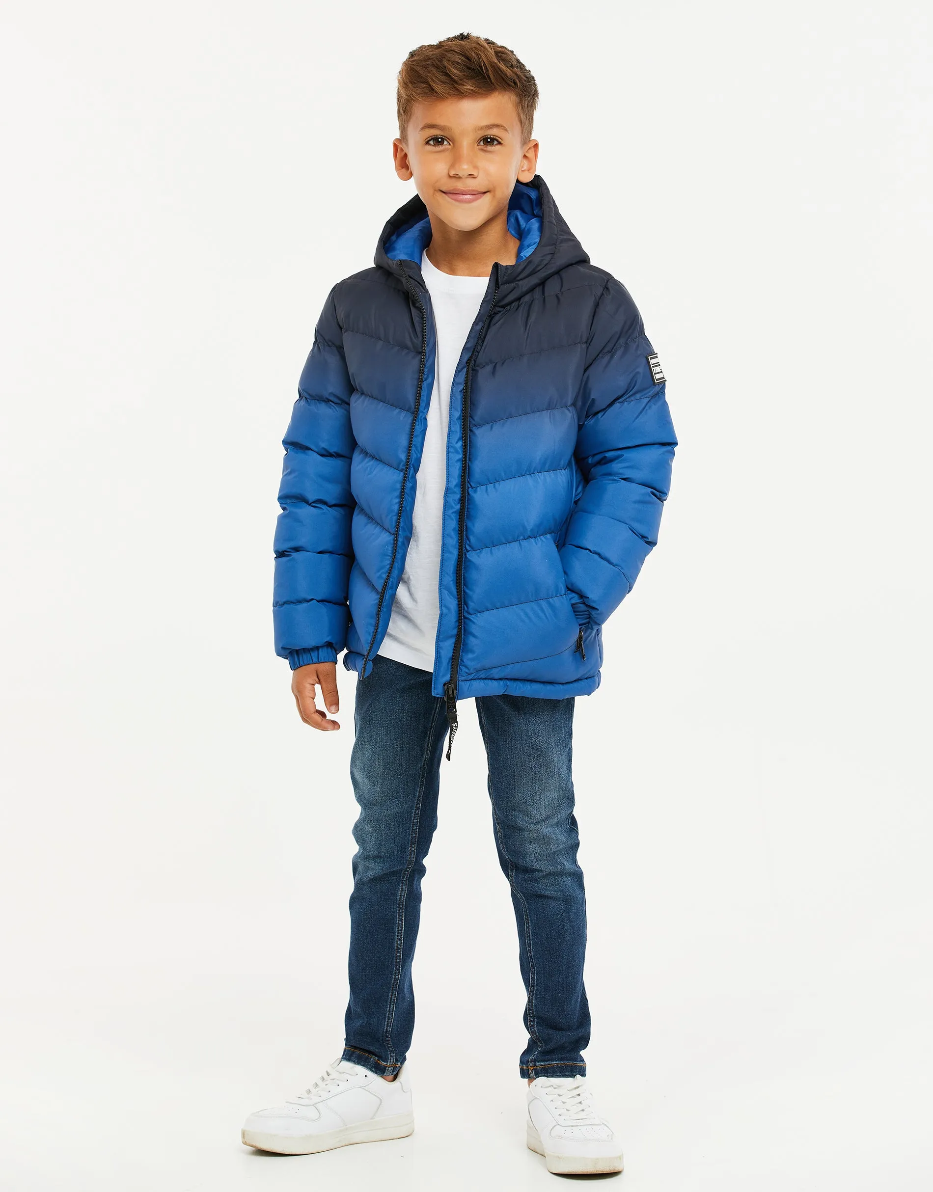 Boys' Blue Ombré Puffer Jacket sold by Threadbare product image thumbnail 3