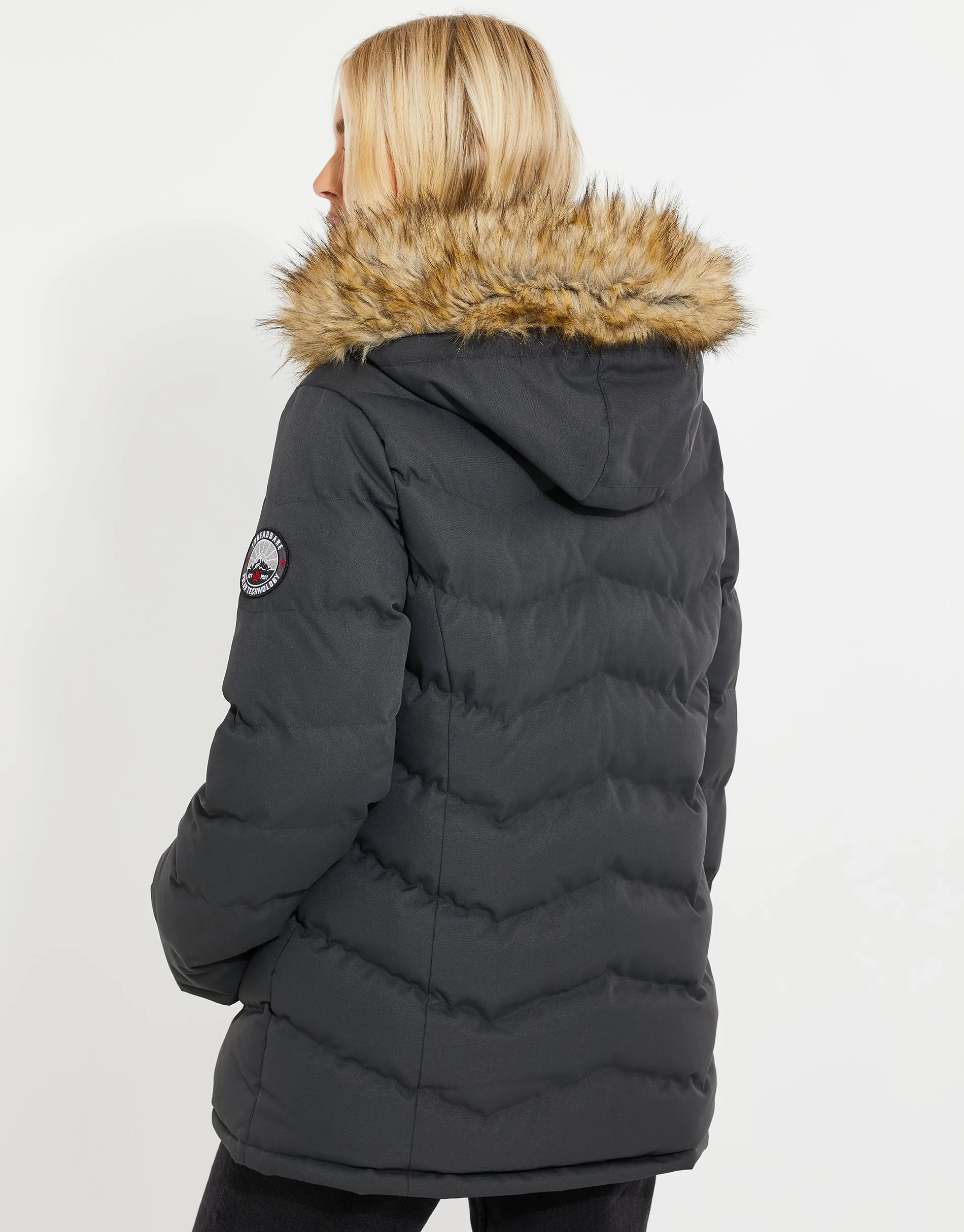 Women's Grey Short Parka Jacket sold by Threadbare product image thumbnail 2