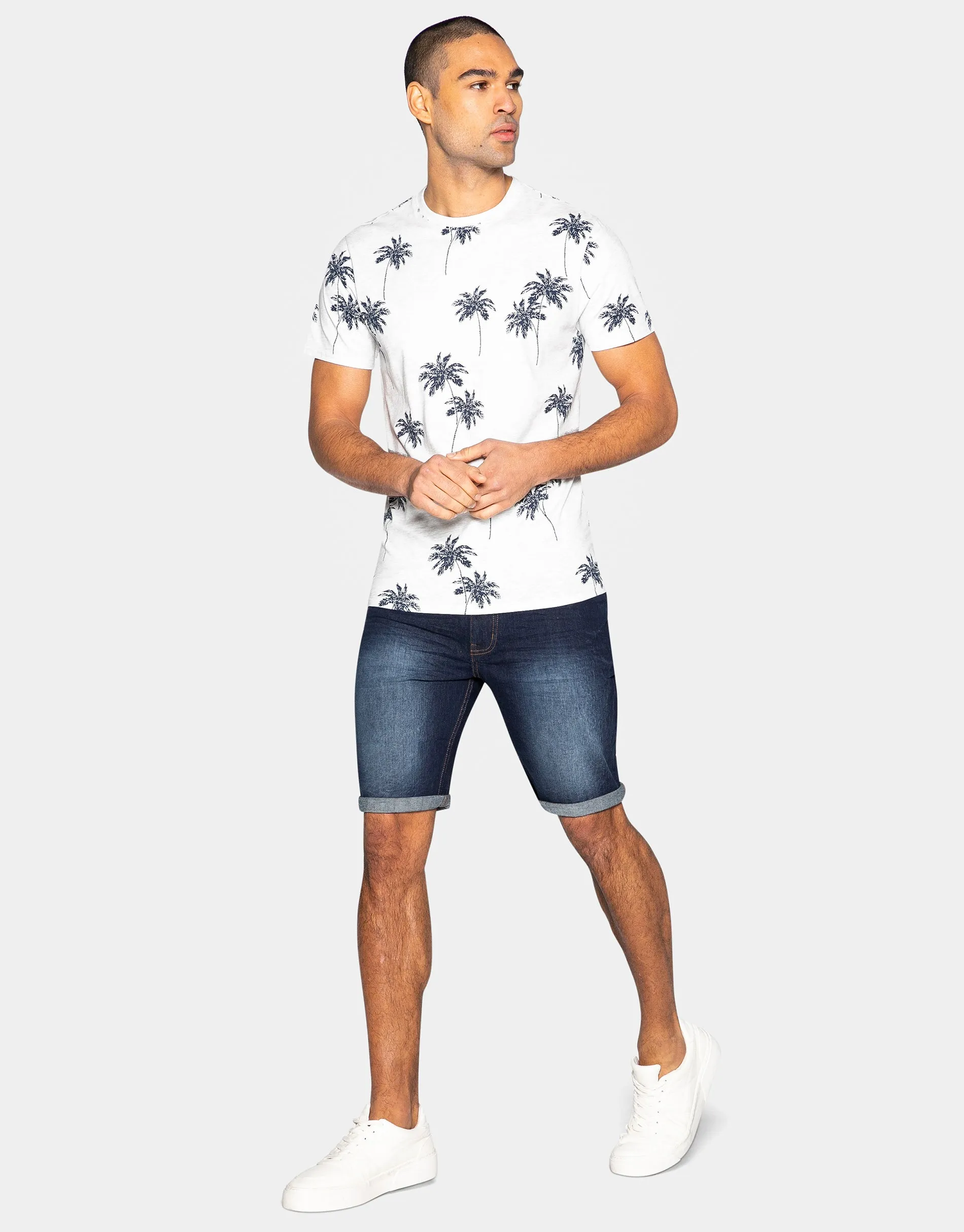 Men's Ecru Printed Cotton Rich T-Shirt sold by Threadbare product image thumbnail 3