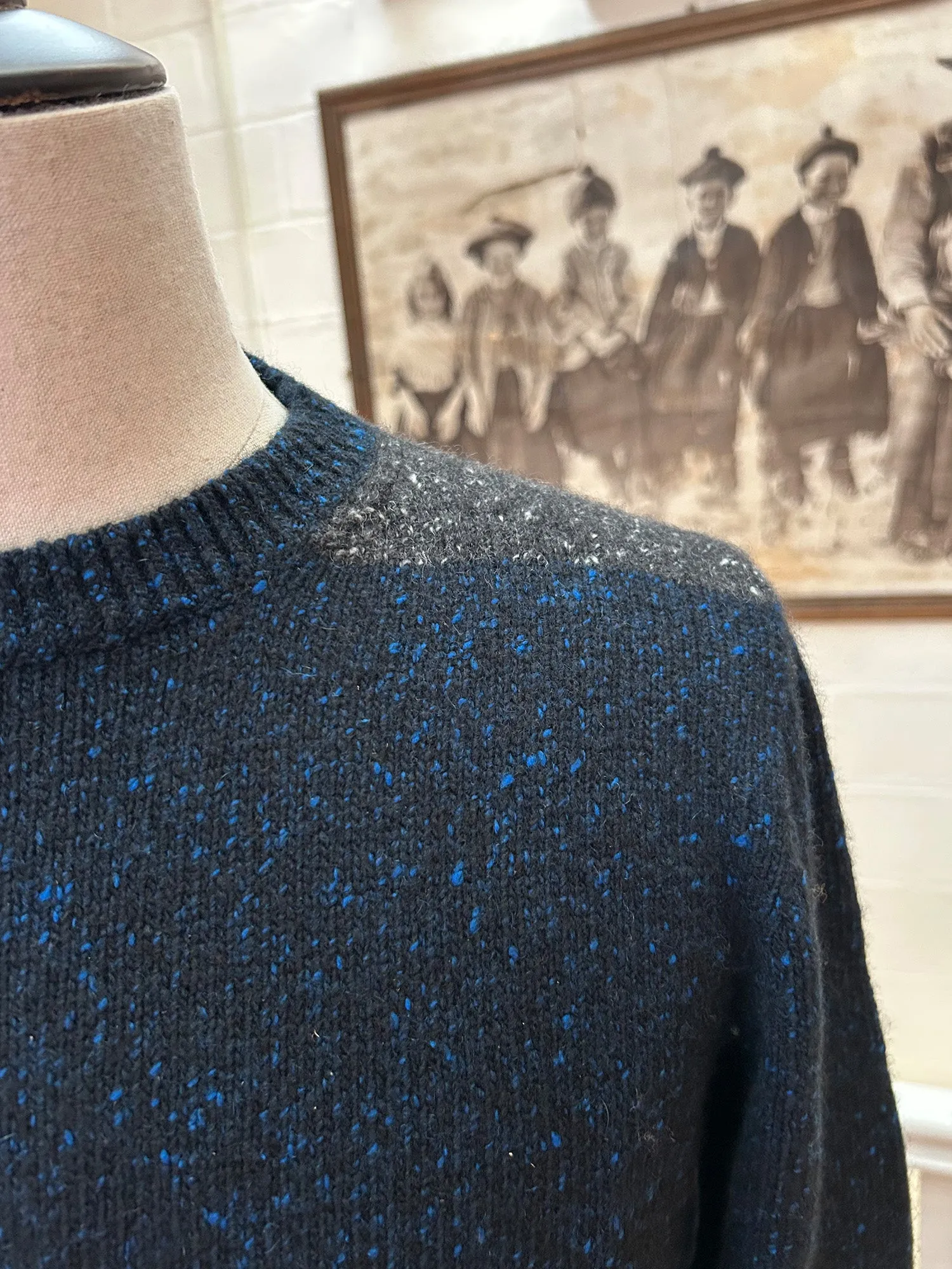 100% Cashmere Contrast Shoulder Crew Neck sold by Inis Meain product image thumbnail 2